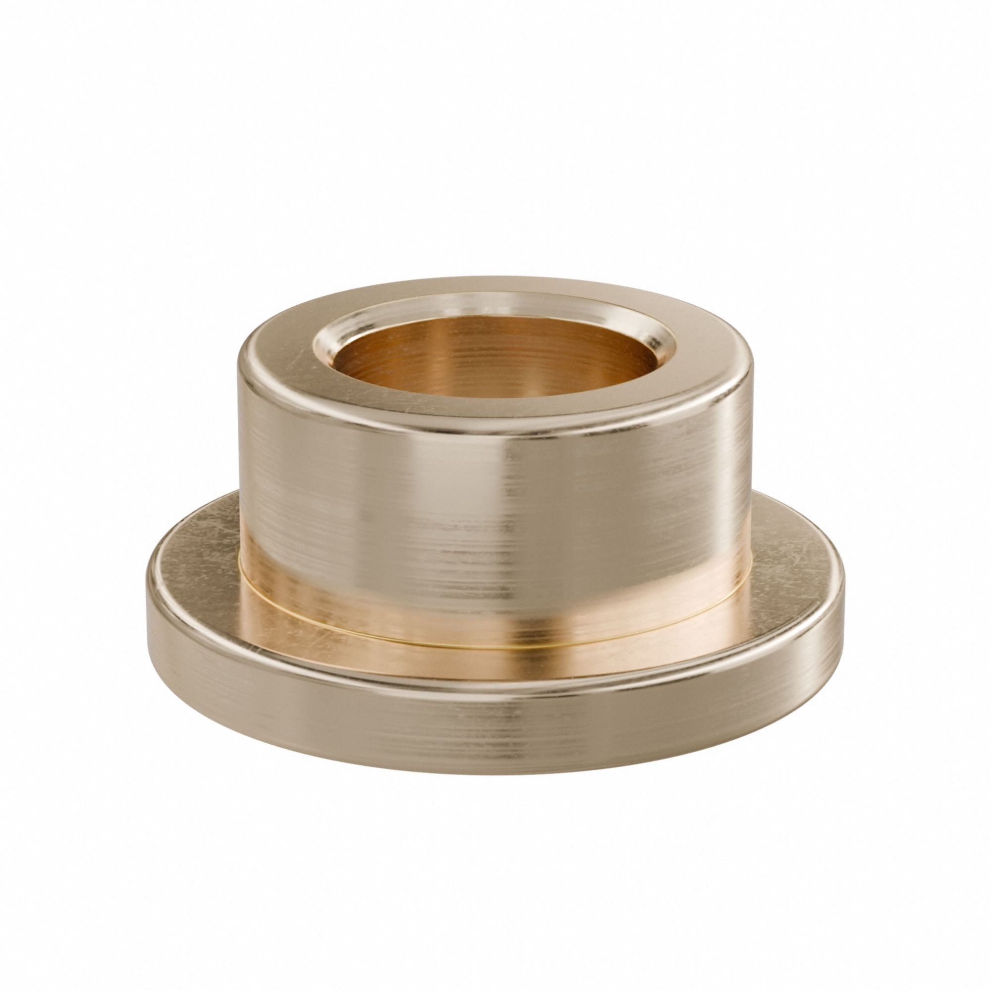 Flanged Sleeve Bearing: Bronze, SAE 841, 5 mm Bore, 8 mm OD, 5 mm Lg, -35°F to 300°F, 10 PK
