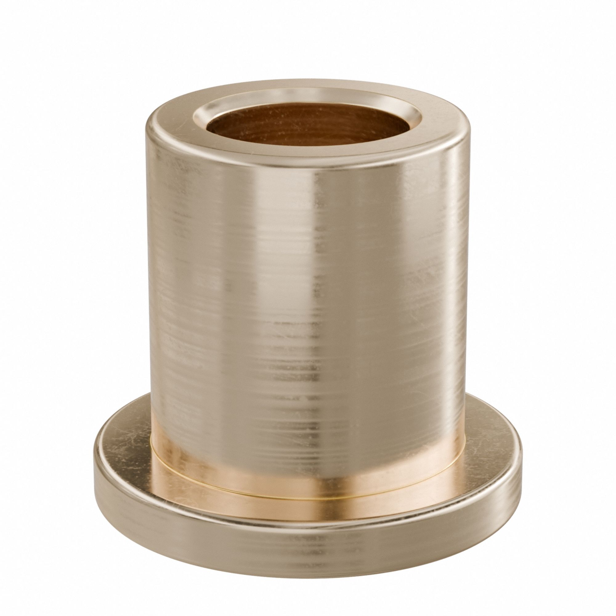 Flanged Sleeve Bearing: Bronze, SAE 841, 5 mm Bore, 8 mm OD, 10 mm Lg, -35°F to 300°F, 10 PK