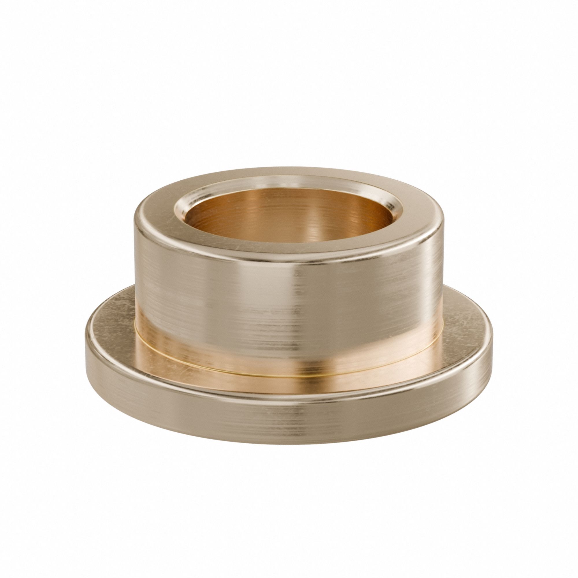 Flanged Sleeve Bearing: Bronze, SAE 841, 6 mm Bore, 9 mm OD, 5 mm Lg, -35°F to 300°F, 10 PK