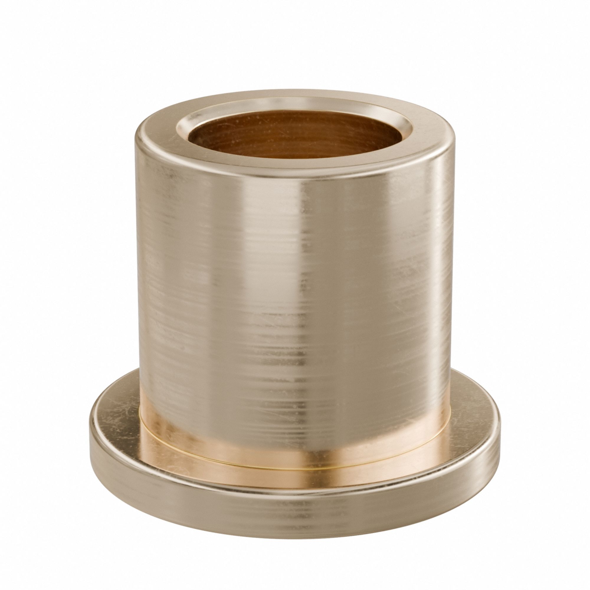 Flanged Sleeve Bearing: Bronze, SAE 841, 6 mm Bore, 9 mm OD, 10 mm Lg, -35°F to 300°F, 10 PK
