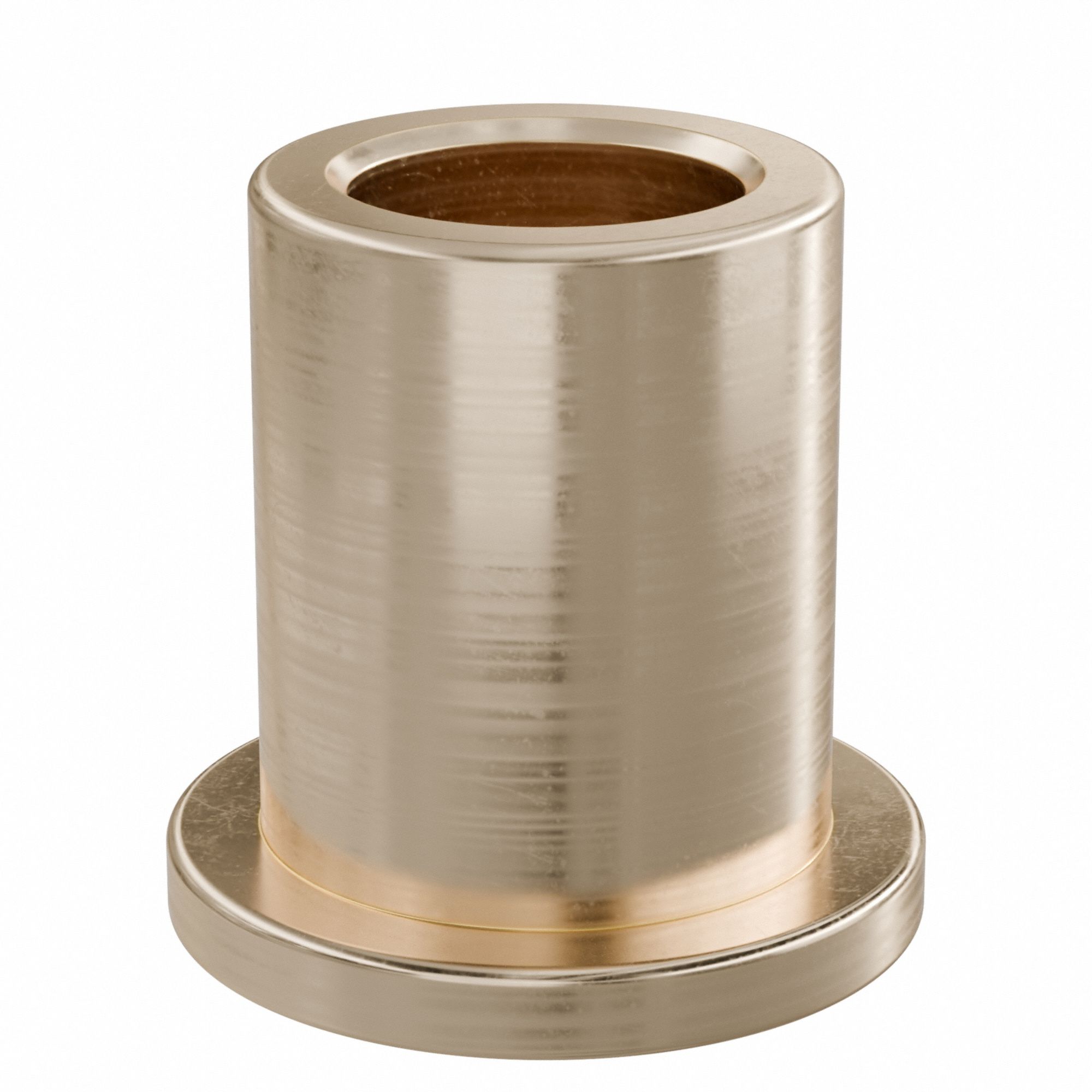 Flanged Sleeve Bearing: Bronze, SAE 841, 6 mm Bore, 9 mm OD, 12 mm Lg, -35°F to 300°F, 10 PK