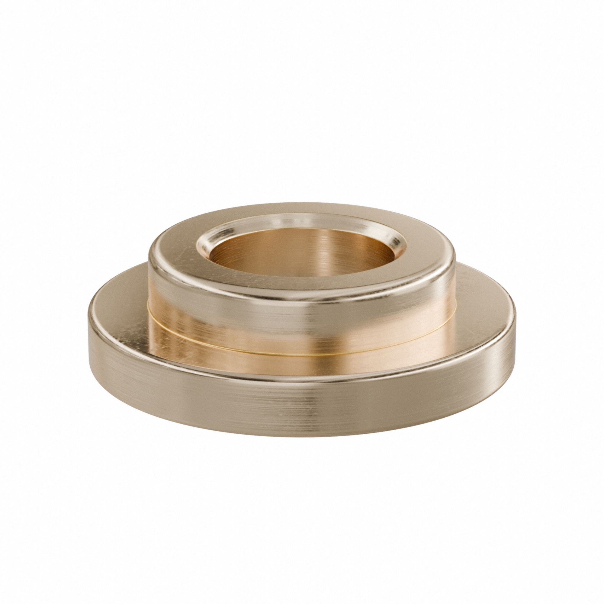 Flanged Sleeve Bearing: Bronze, SAE 841, 6 mm Bore, 10 mm OD, 4 mm Lg, -35°F to 300°F, 10 PK