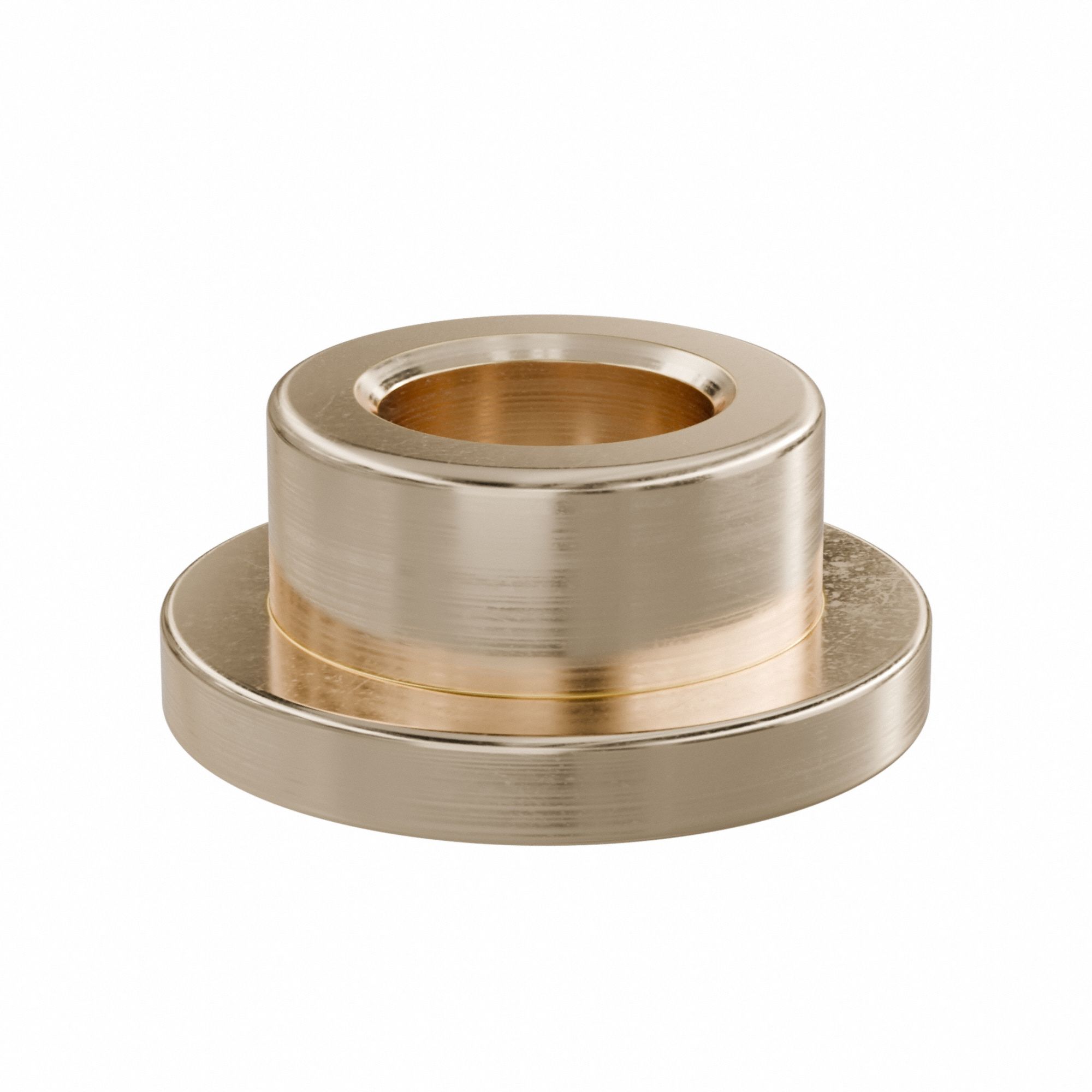 Flanged Sleeve Bearing: Bronze, SAE 841, 6 mm Bore, 10 mm OD, 6 mm Lg, -35°F to 300°F, 10 PK