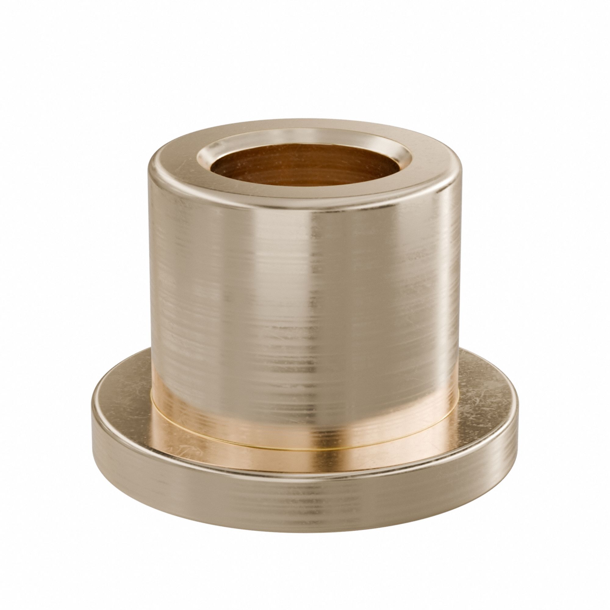 Flanged Sleeve Bearing: Bronze, SAE 841, 6 mm Bore, 10 mm OD, 10 mm Lg, -35°F to 300°F, 10 PK