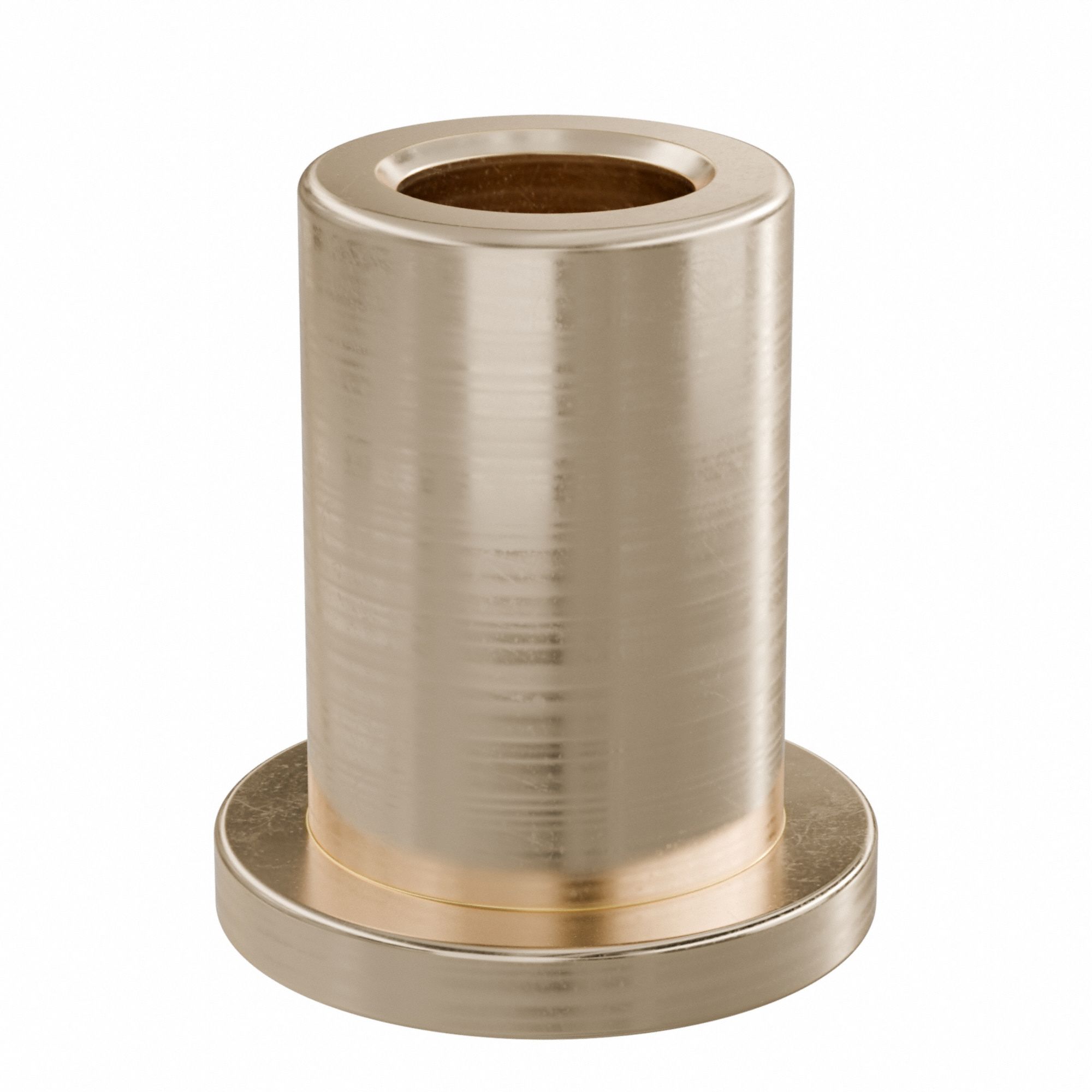Flanged Sleeve Bearing: Bronze, SAE 841, 6 mm Bore, 10 mm OD, 16 mm Lg, -35°F to 300°F, 10 PK