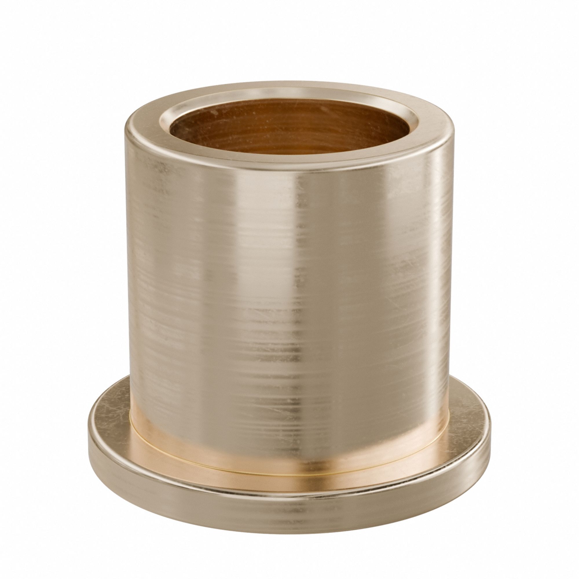 Flanged Sleeve Bearing: Bronze, SAE 841, 8 mm Bore, 11 mm OD, 12 mm Lg, -35°F to 300°F, 10 PK