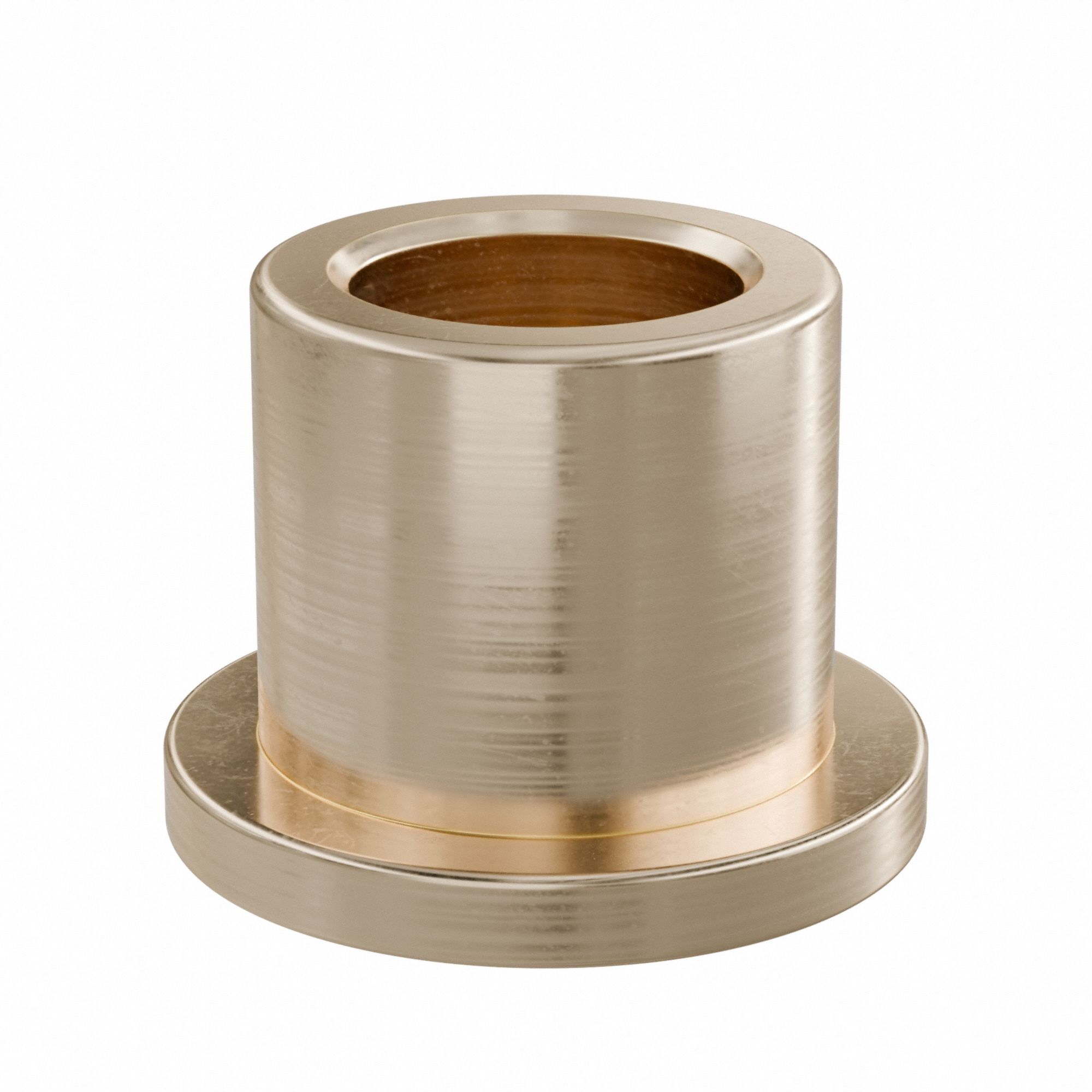 Flanged Sleeve Bearing: Bronze, SAE 841, 8 mm Bore, 12 mm OD, 12 mm Lg, -35°F to 300°F, 10 PK