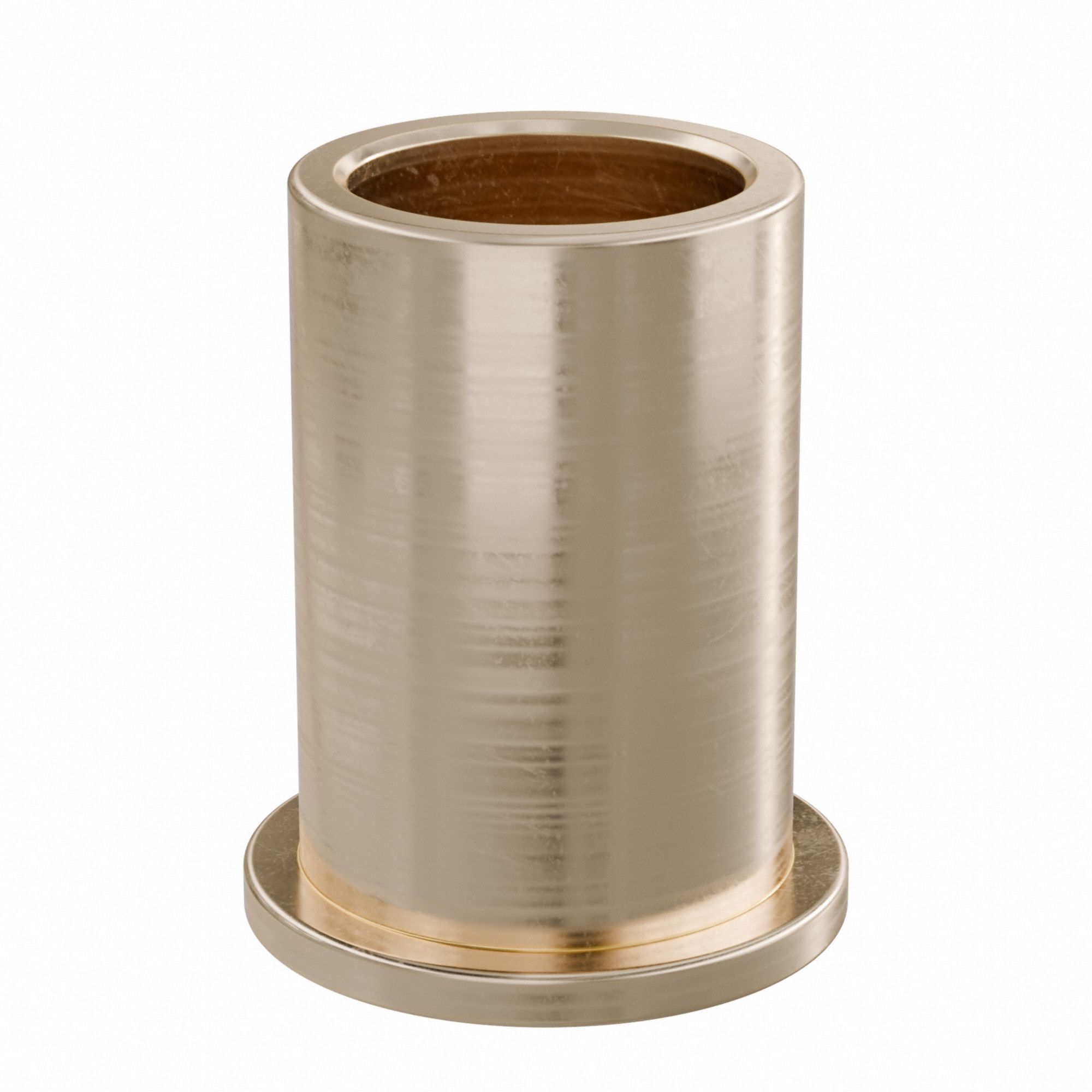 Flanged Sleeve Bearing: Bronze, SAE 841, 10 mm Bore, 13 mm OD, 20 mm Lg, -35°F to 300°F, 10 PK
