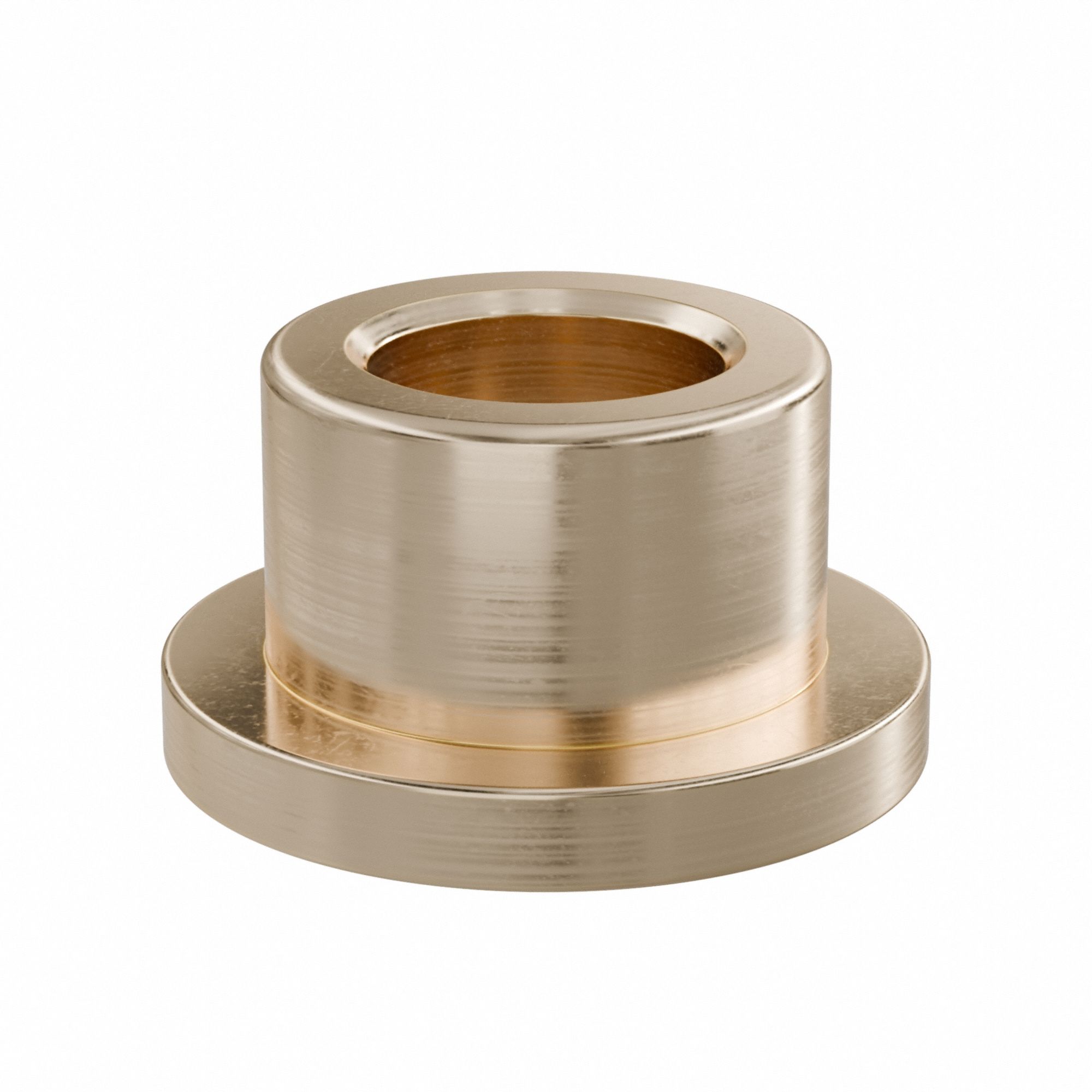 Flanged Sleeve Bearing: Bronze, SAE 841, 10 mm Bore, 16 mm OD, 12 mm Lg, -35°F to 300°F, 10 PK