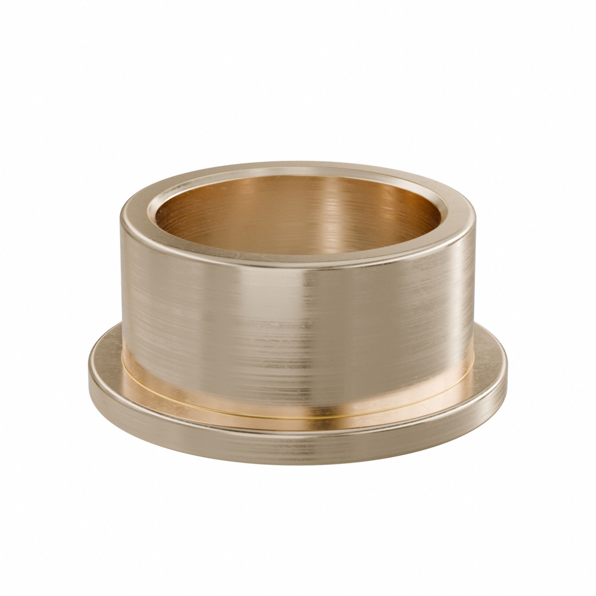 Flanged Sleeve Bearing: Bronze, SAE 841, 12 mm Bore, 15 mm OD, 8 mm Lg, -35°F to 300°F, 10 PK