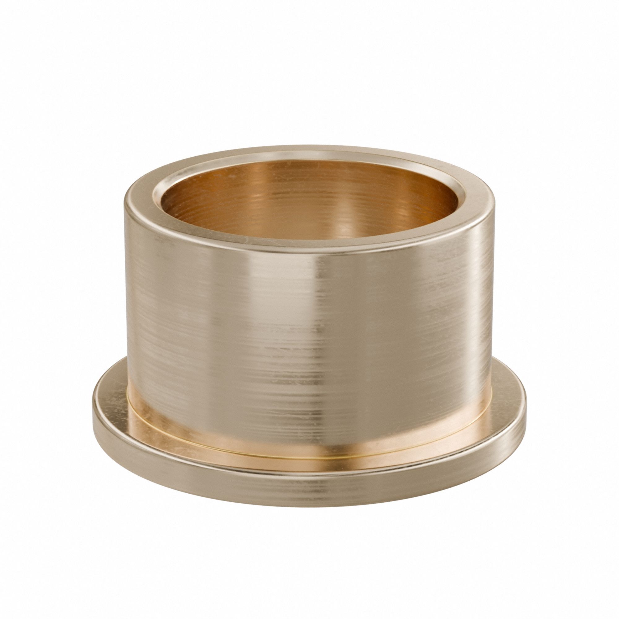 Flanged Sleeve Bearing: Bronze, SAE 841, 12 mm Bore, 15 mm OD, 10 mm Lg, -35°F to 300°F, 10 PK