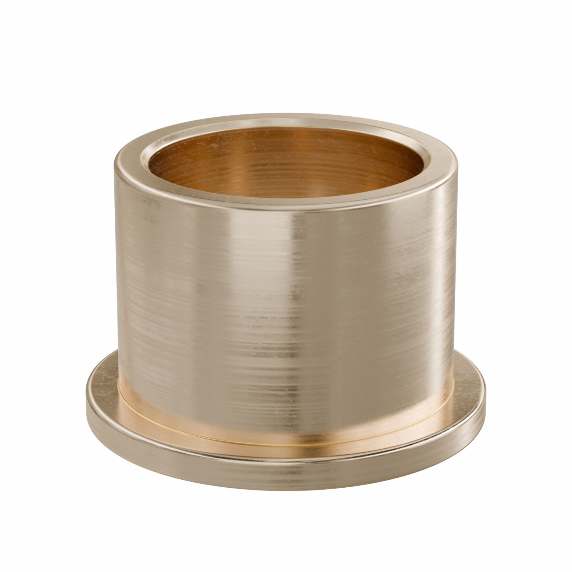 Flanged Sleeve Bearing: Bronze, SAE 841, 12 mm Bore, 15 mm OD, 12 mm Lg, -35°F to 300°F, 10 PK
