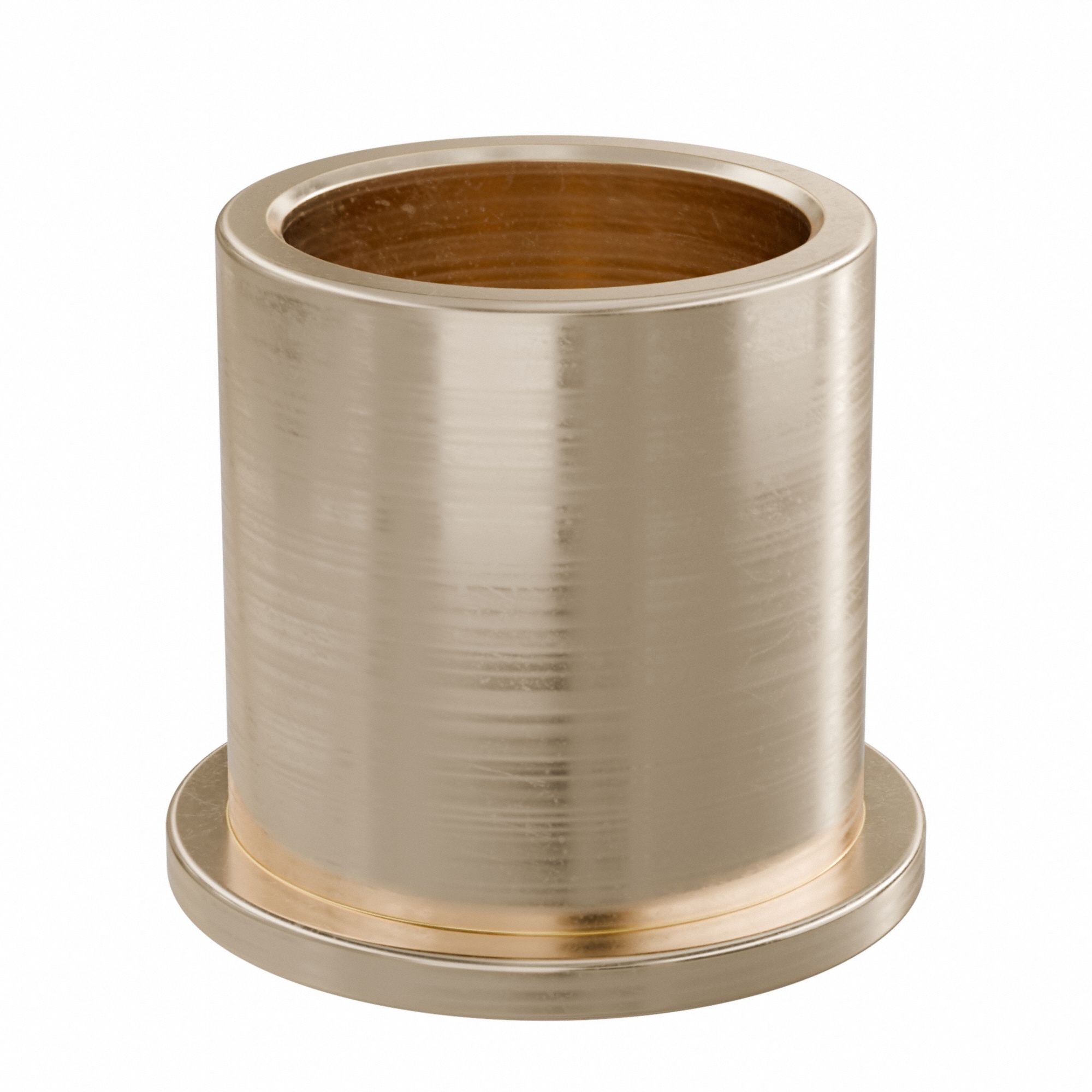 Flanged Sleeve Bearing: Bronze, SAE 841, 12 mm Bore, 15 mm OD, 16 mm Lg, -35°F to 300°F, 10 PK
