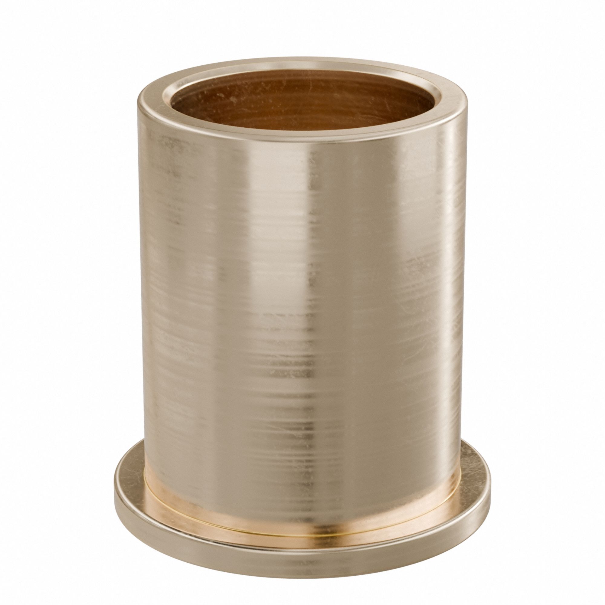 Flanged Sleeve Bearing: Bronze, SAE 841, 12 mm Bore, 15 mm OD, 20 mm Lg, -35°F to 300°F, 5 PK