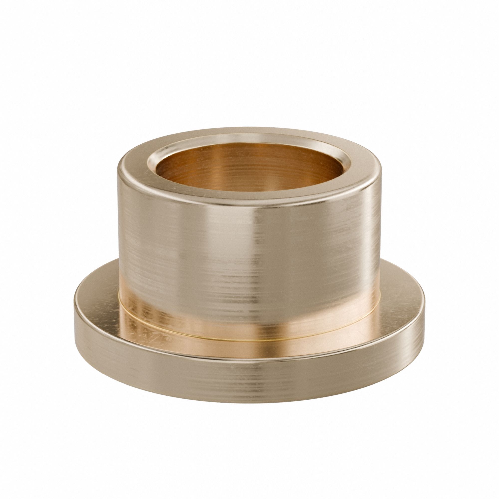 Flanged Sleeve Bearing: Bronze, SAE 841, 12 mm Bore, 17 mm OD, 12 mm Lg, -35°F to 300°F, 10 PK