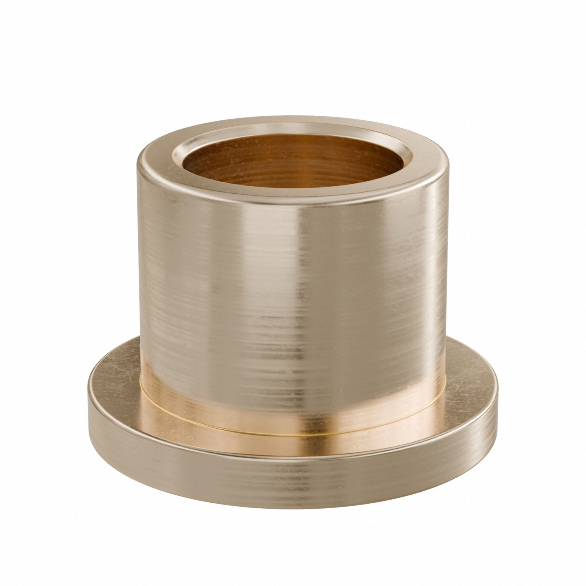 Flanged Sleeve Bearing: Bronze, SAE 841, 12 mm Bore, 17 mm OD, 16 mm Lg, -35°F to 300°F, 10 PK