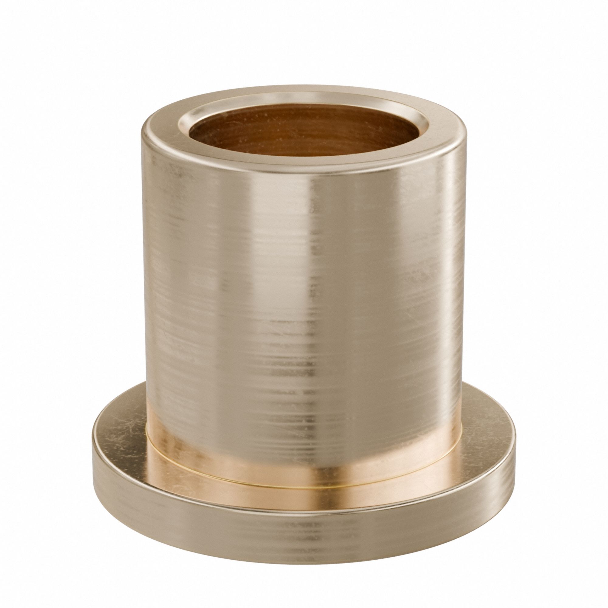 Flanged Sleeve Bearing: Bronze, SAE 841, 12 mm Bore, 17 mm OD, 20 mm Lg, -35°F to 300°F, 10 PK