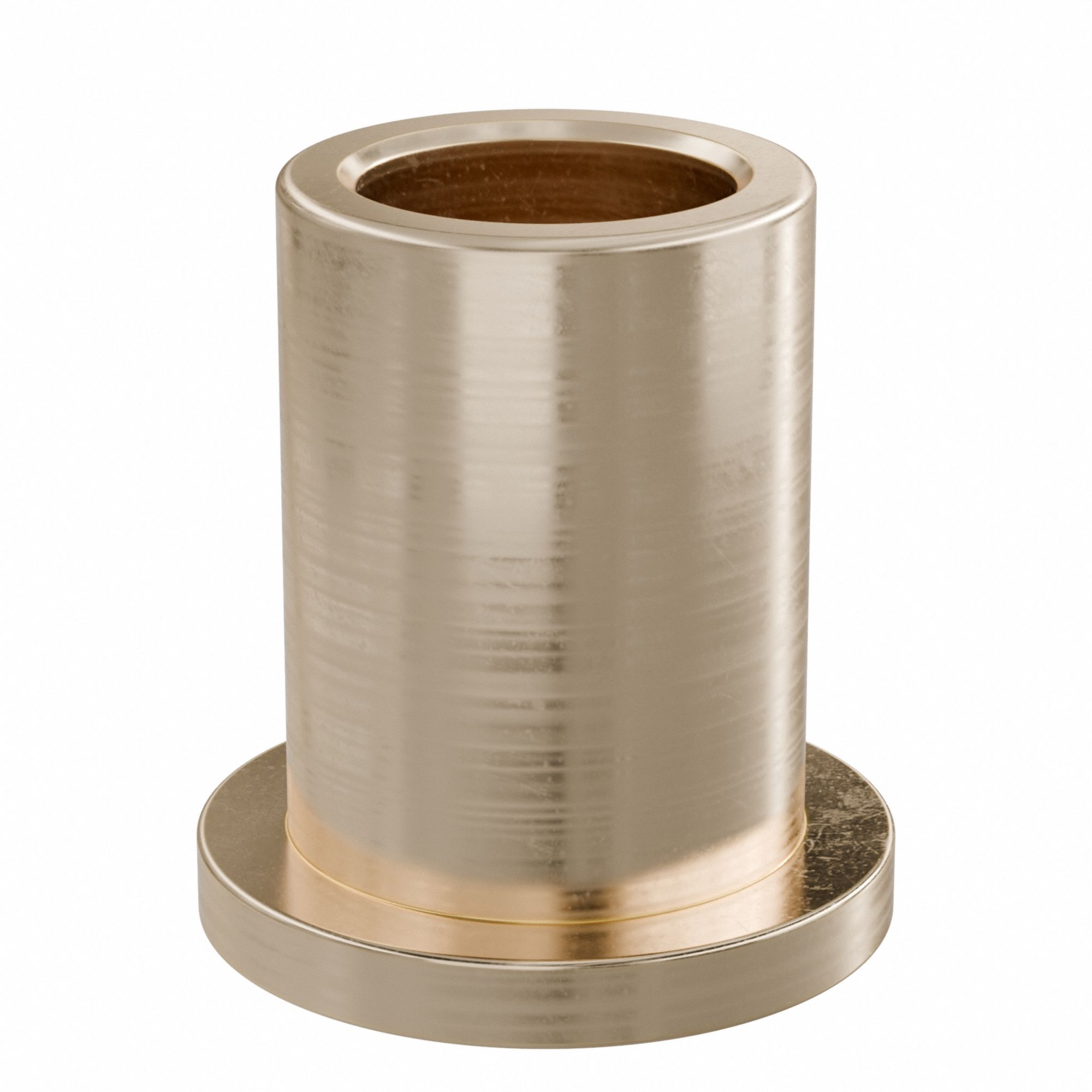 Flanged Sleeve Bearing: Bronze, SAE 841, 12 mm Bore, 17 mm OD, 25 mm Lg, -35°F to 300°F, 10 PK
