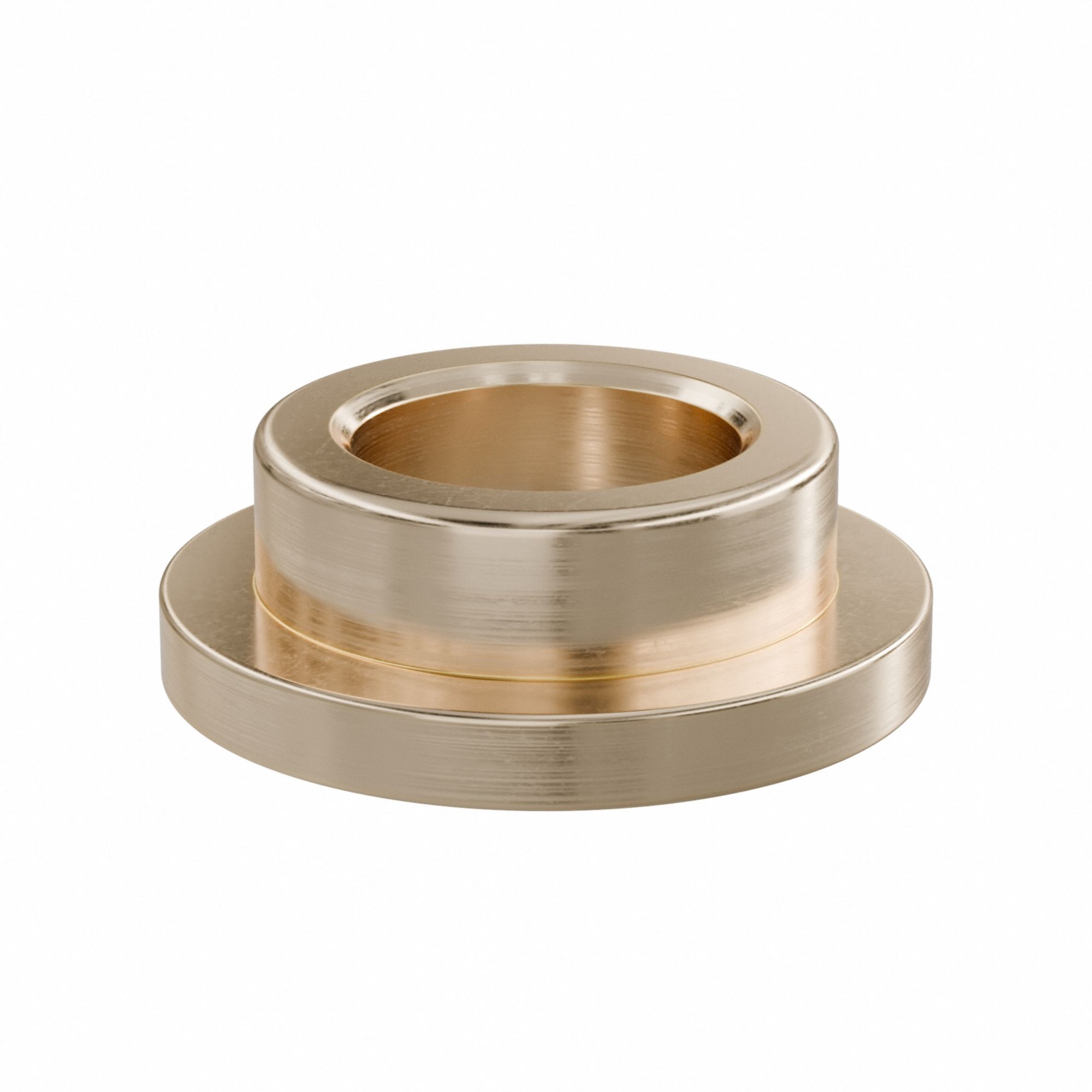 Flanged Sleeve Bearing: Bronze, SAE 841, 12 mm Bore, 18 mm OD, 8 mm Lg, -35°F to 300°F, 10 PK