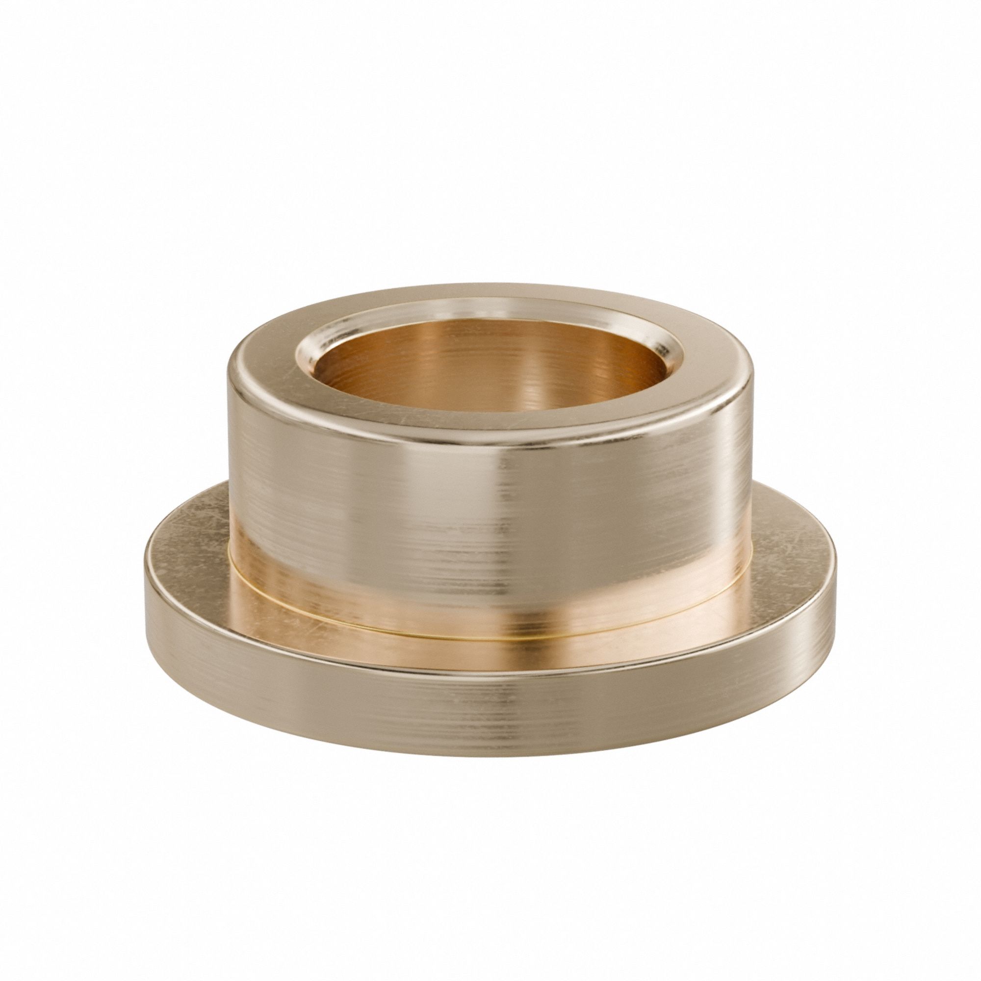 Flanged Sleeve Bearing: Bronze, SAE 841, 12 mm Bore, 18 mm OD, 10 mm Lg, -35°F to 300°F, 10 PK