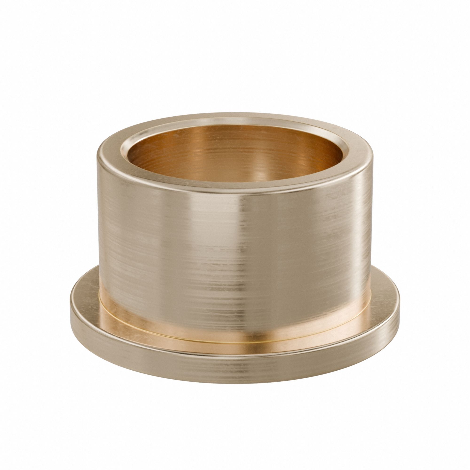 Flanged Sleeve Bearing: Bronze, SAE 841, 14 mm Bore, 18 mm OD, 12 mm Lg, -35°F to 300°F, 10 PK