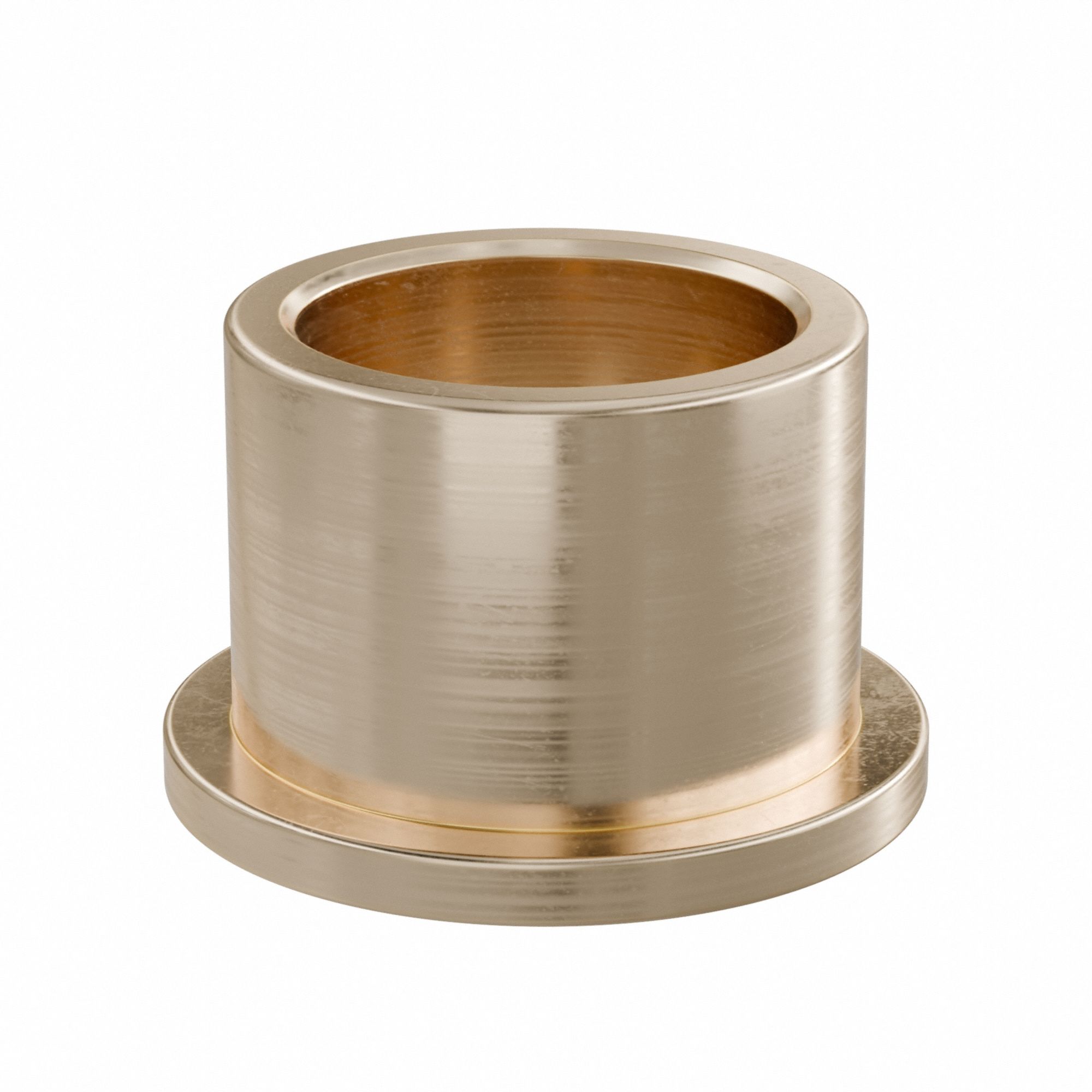 Flanged Sleeve Bearing: Bronze, SAE 841, 14 mm Bore, 18 mm OD, 14 mm Lg, -35°F to 300°F, 10 PK