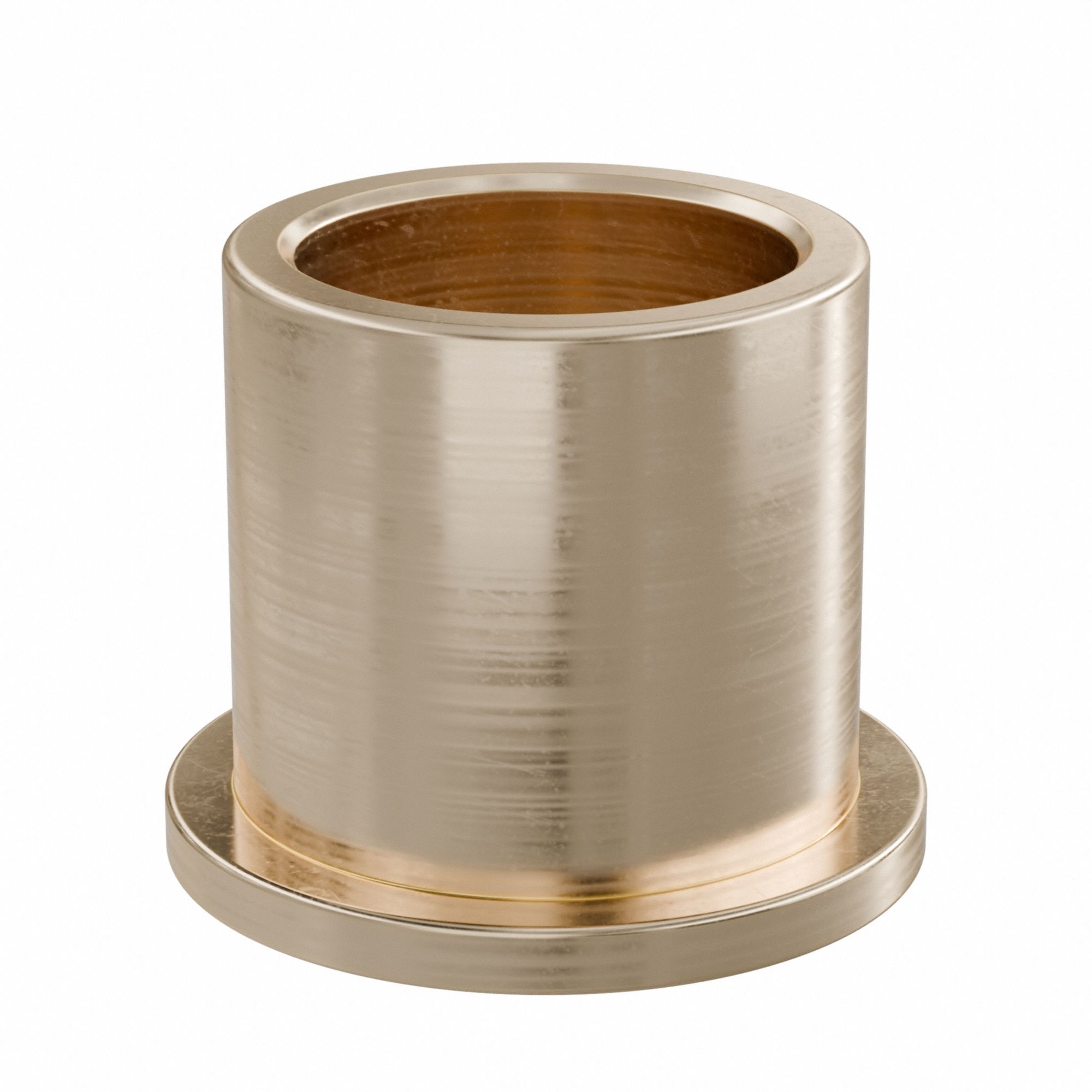 Flanged Sleeve Bearing: Bronze, SAE 841, 14 mm Bore, 18 mm OD, 18 mm Lg, -35°F to 300°F, 5 PK