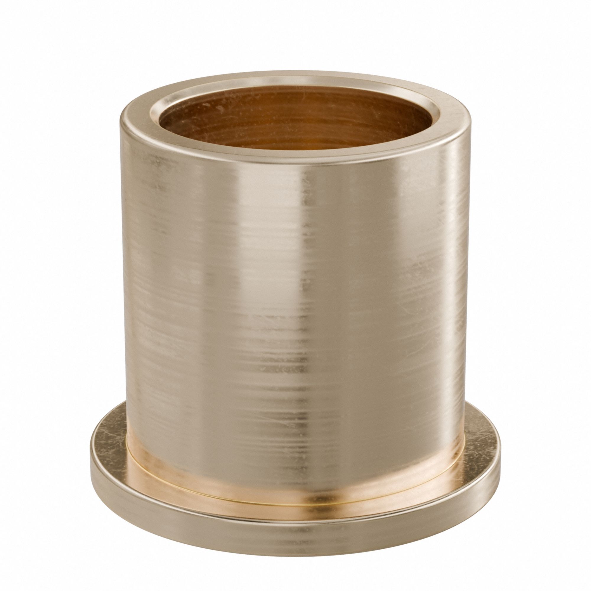 Flanged Sleeve Bearing: Bronze, SAE 841, 14 mm Bore, 18 mm OD, 20 mm Lg, -35°F to 300°F, 10 PK