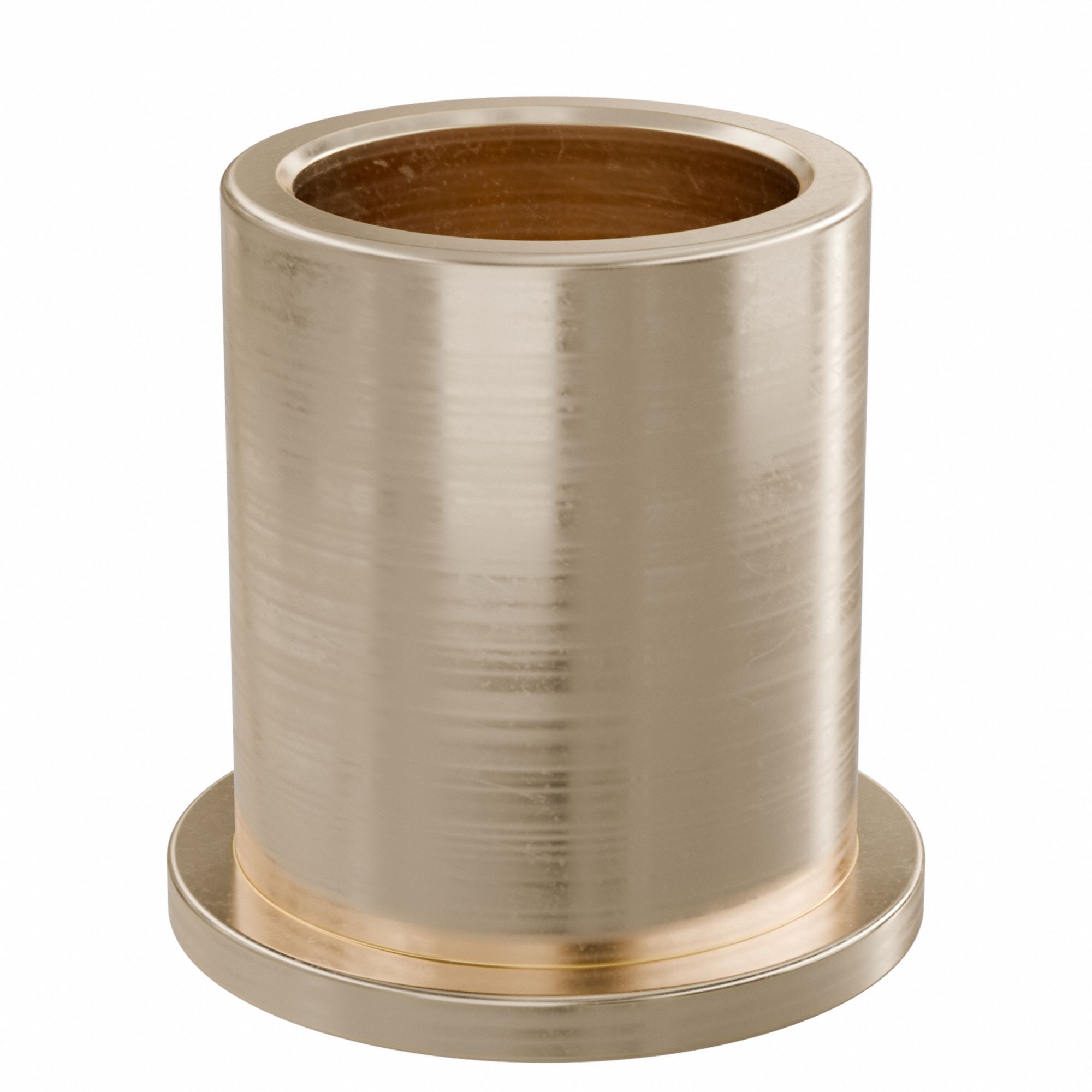 Flanged Sleeve Bearing: Bronze, SAE 841, 14 mm Bore, 18 mm OD, 22 mm Lg, -35°F to 300°F, 10 PK