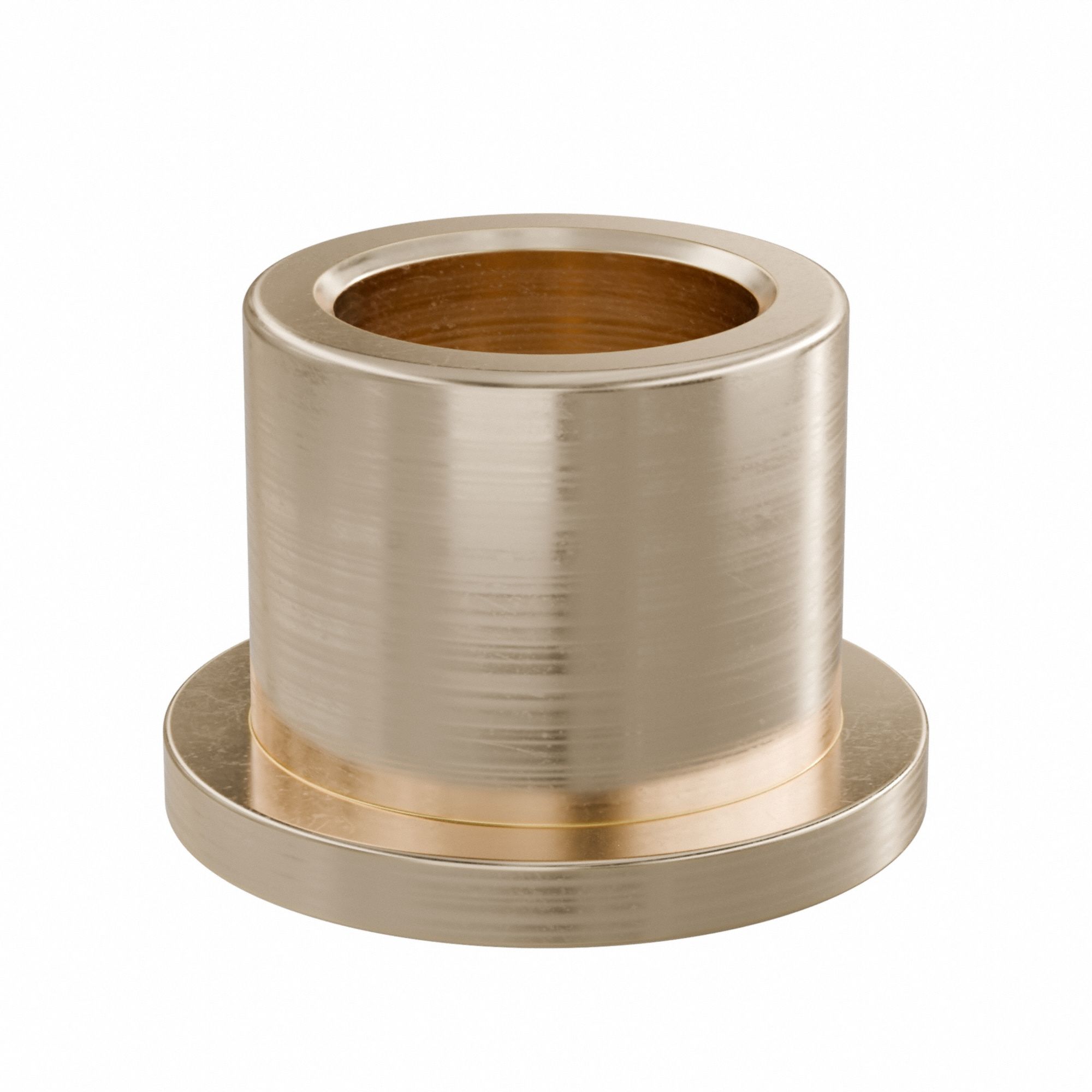 Flanged Sleeve Bearing: Bronze, SAE 841, 14 mm Bore, 20 mm OD, 18 mm Lg, -35°F to 300°F, 10 PK