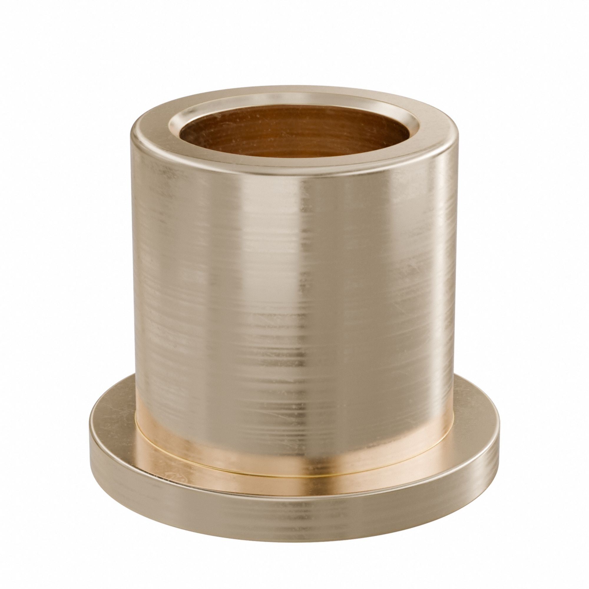 Flanged Sleeve Bearing: Bronze, SAE 841, 14 mm Bore, 20 mm OD, 22 mm Lg, -35°F to 300°F, 10 PK