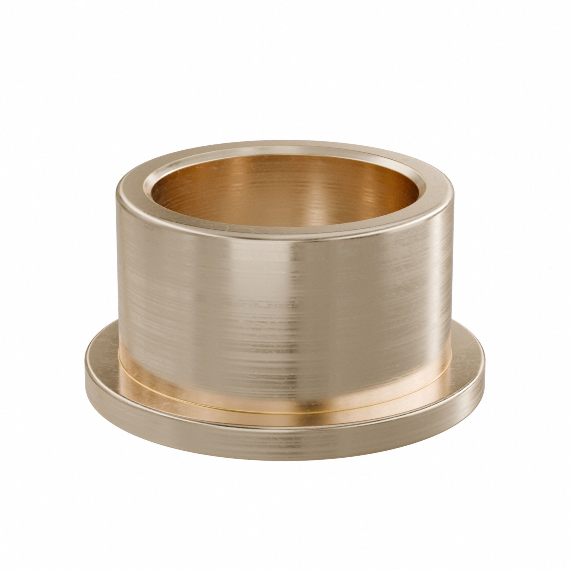 Flanged Sleeve Bearing: Bronze, SAE 841, 15 mm Bore, 19 mm OD, 12 mm Lg, -35°F to 300°F, 10 PK