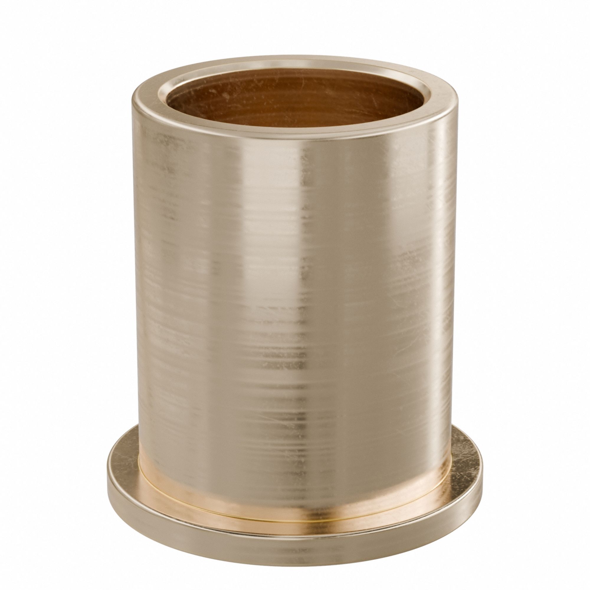 Flanged Sleeve Bearing: Bronze, SAE 841, 15 mm Bore, 19 mm OD, 25 mm Lg, -35°F to 300°F, 5 PK