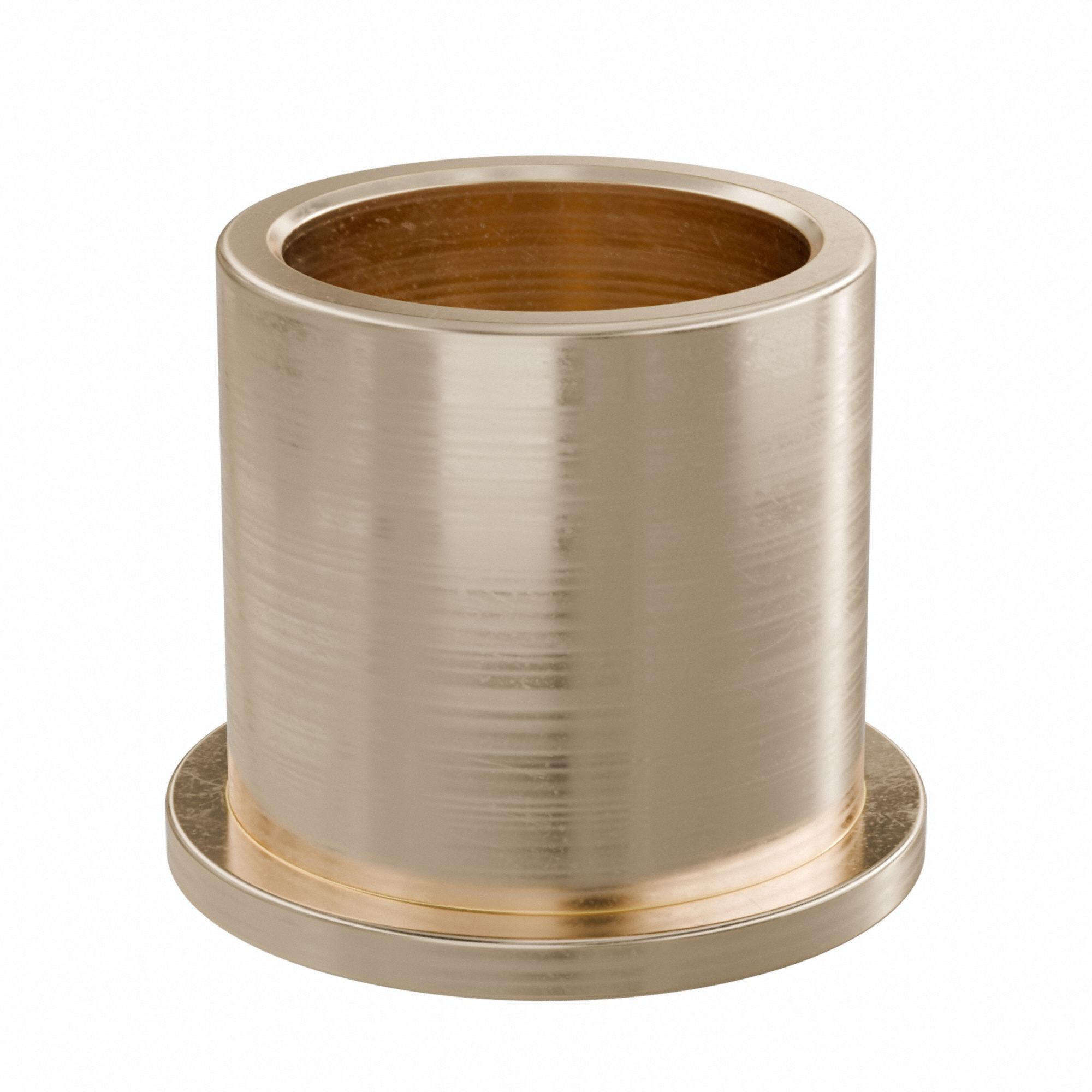 Flanged Sleeve Bearing: Bronze, SAE 841, 16 mm Bore, 20 mm OD, 20 mm Lg, -35°F to 300°F, 10 PK