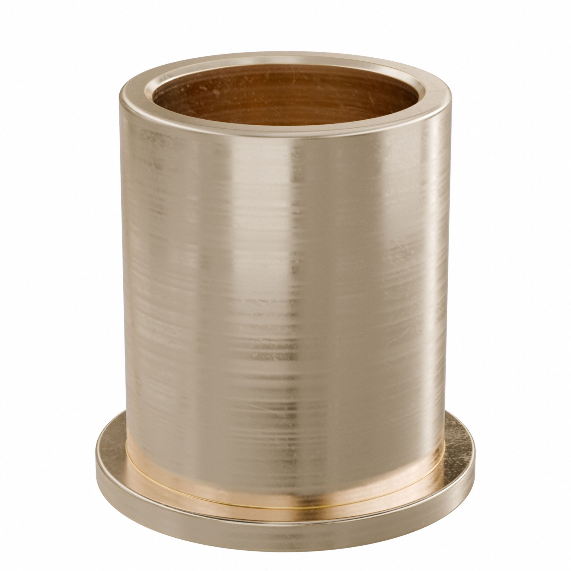 Flanged Sleeve Bearing: Bronze, SAE 841, 16 mm Bore, 20 mm OD, 25 mm Lg, -35°F to 300°F, 5 PK
