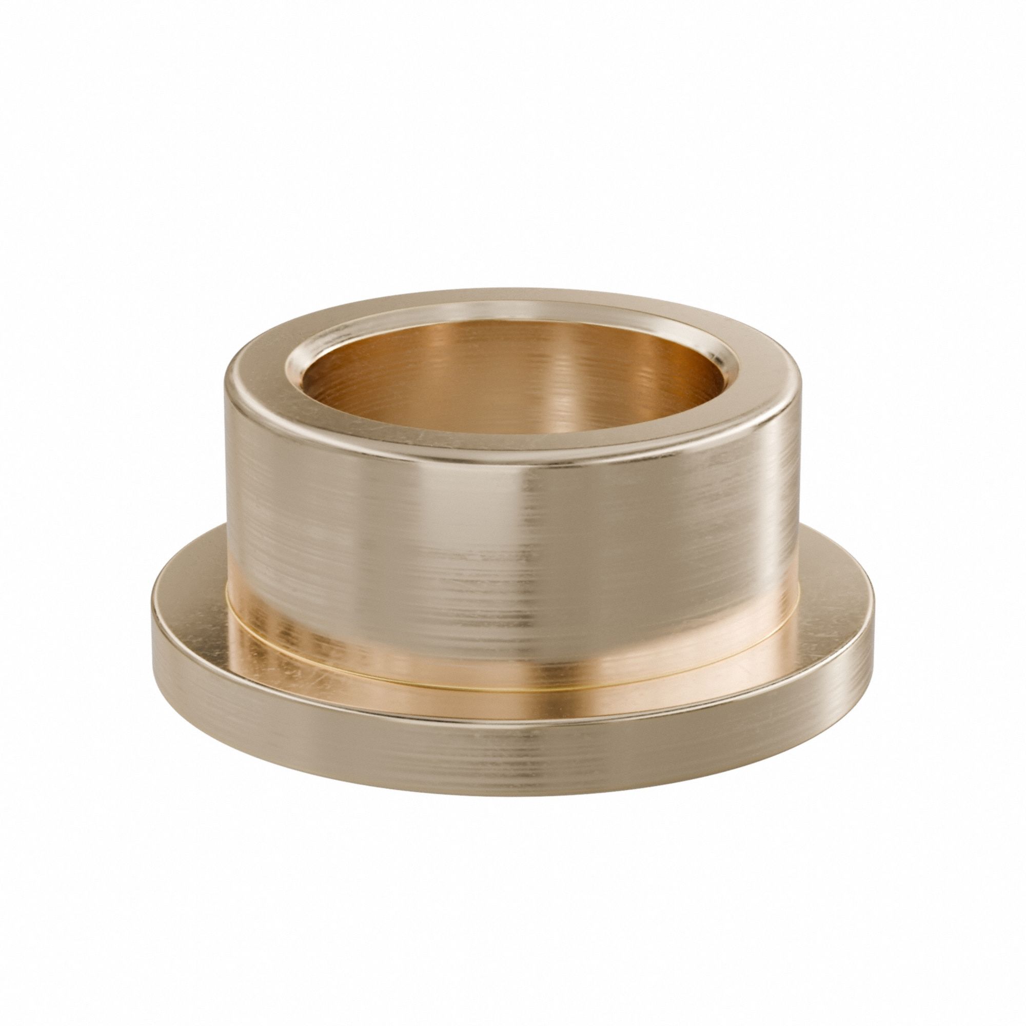 Flanged Sleeve Bearing: Bronze, SAE 841, 16 mm Bore, 22 mm OD, 12 mm Lg, -35°F to 300°F, 10 PK