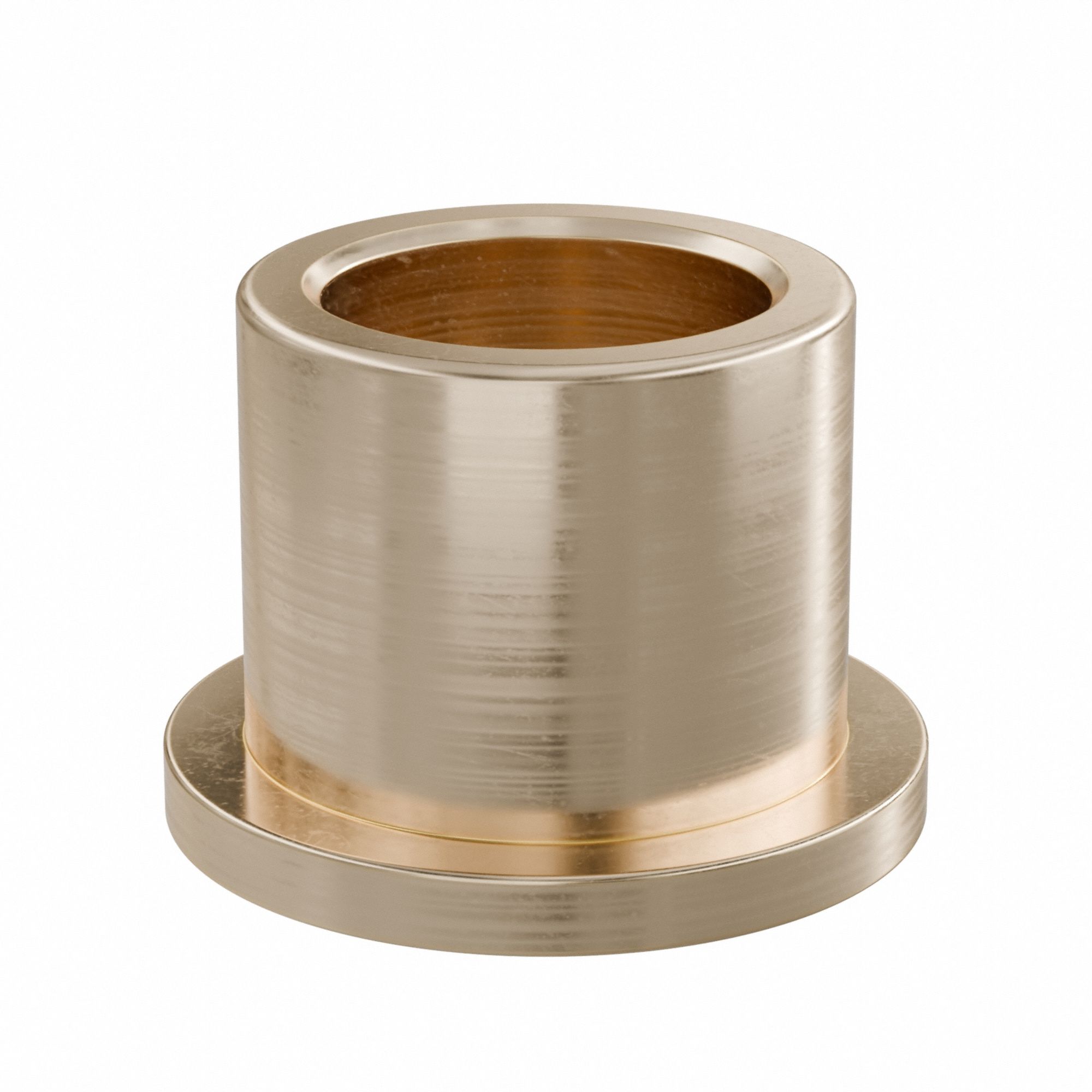 Flanged Sleeve Bearing: Bronze, SAE 841, 16 mm Bore, 22 mm OD, 20 mm Lg, -35°F to 300°F, 10 PK