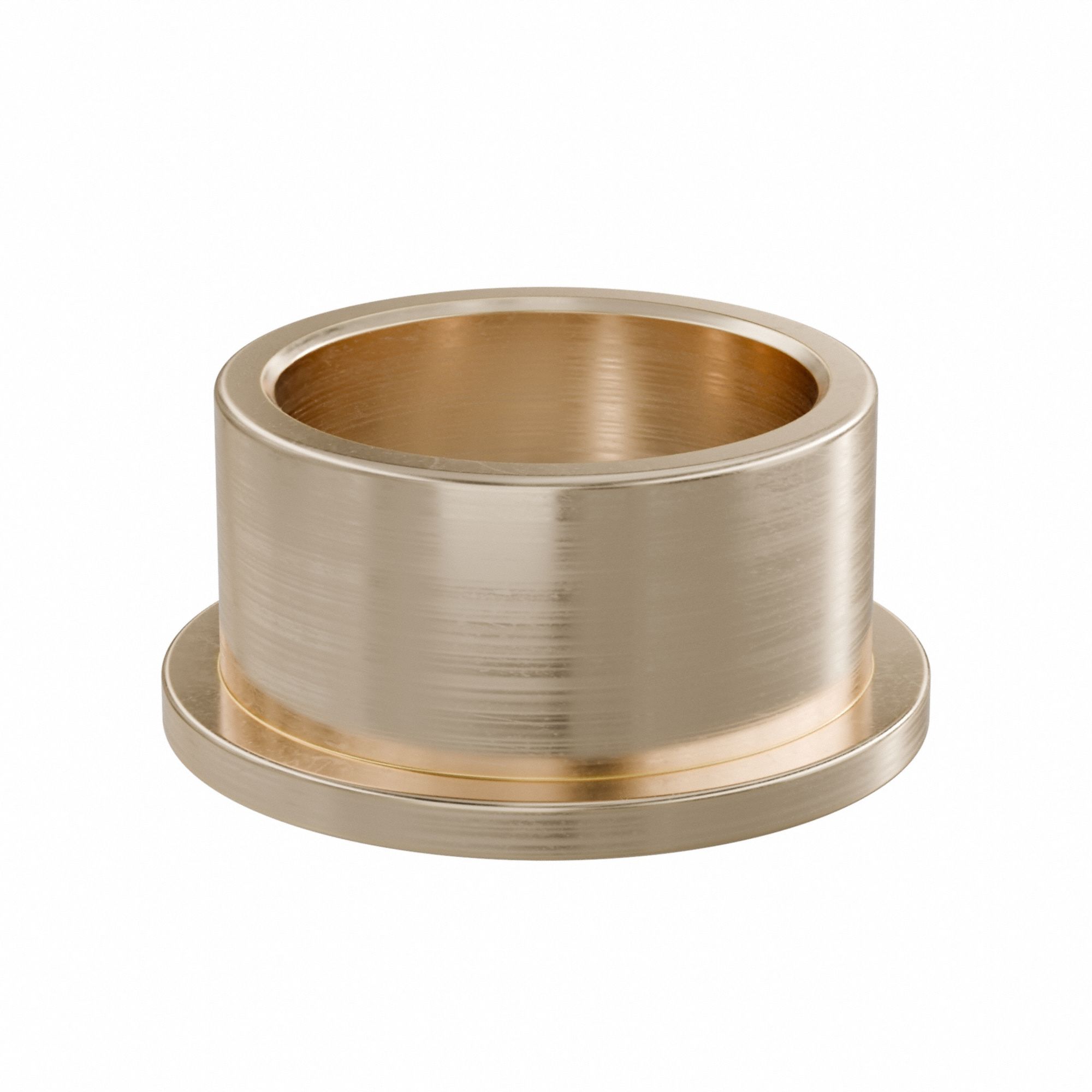 Flanged Sleeve Bearing: Bronze, SAE 841, 18 mm Bore, 22 mm OD, 12 mm Lg, -35°F to 300°F, 10 PK