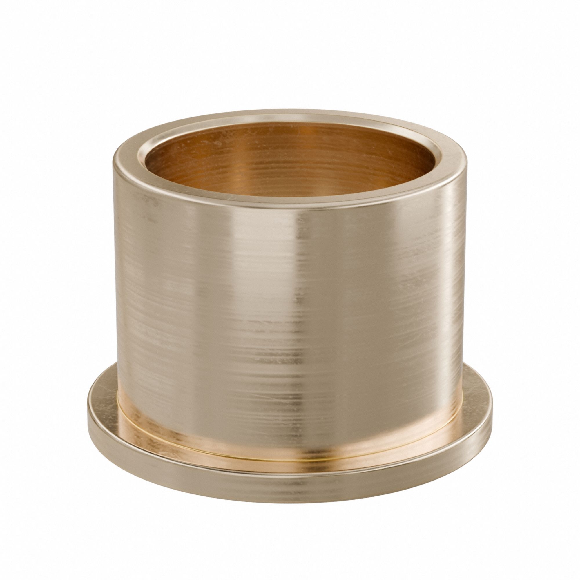Flanged Sleeve Bearing: Bronze, SAE 841, 18 mm Bore, 22 mm OD, 18 mm Lg, -35°F to 300°F, 10 PK