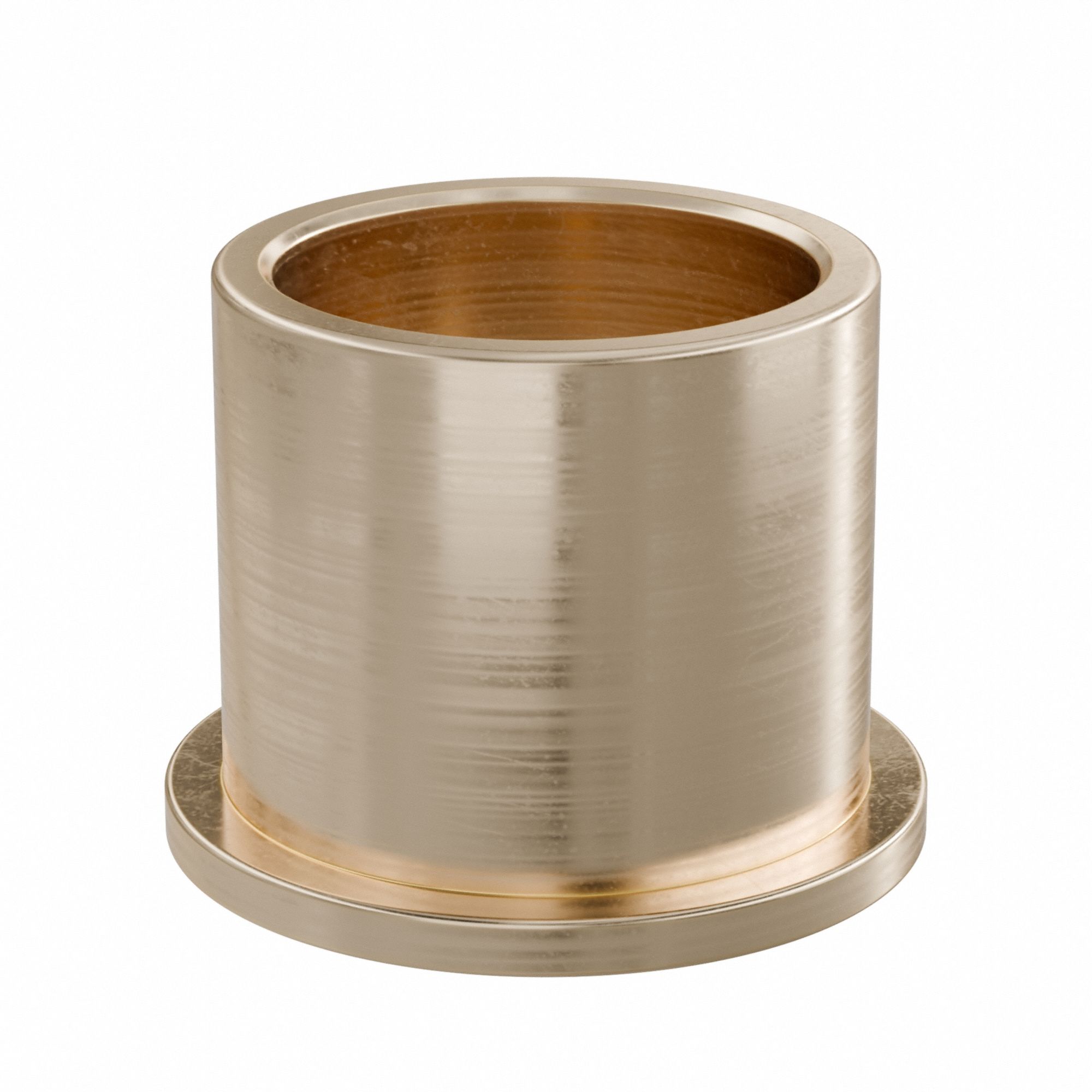Flanged Sleeve Bearing: Bronze, SAE 841, 18 mm Bore, 22 mm OD, 20 mm Lg, -35°F to 300°F, 10 PK
