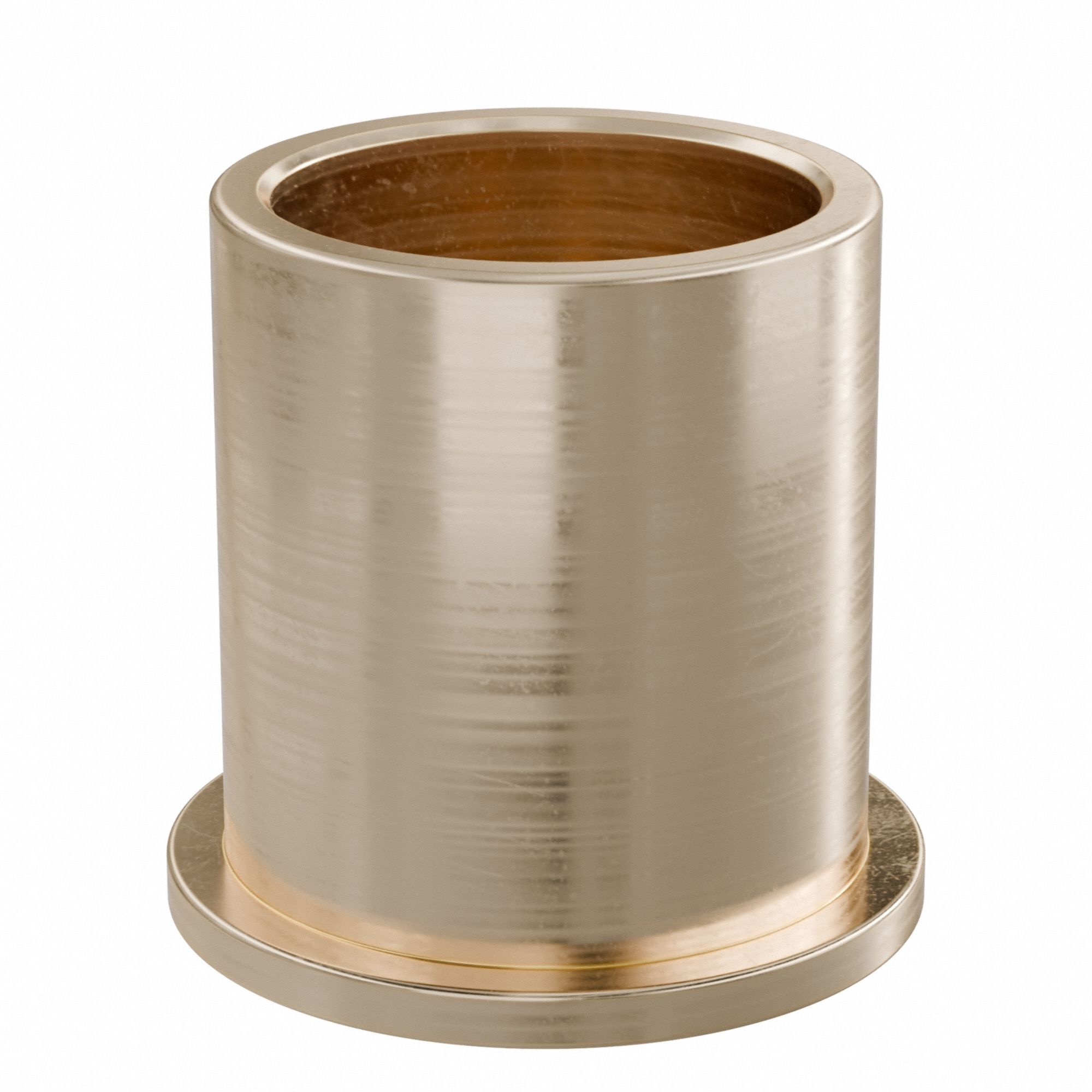 Flanged Sleeve Bearing: Bronze, SAE 841, 18 mm Bore, 22 mm OD, 25 mm Lg, -35°F to 300°F, 5 PK