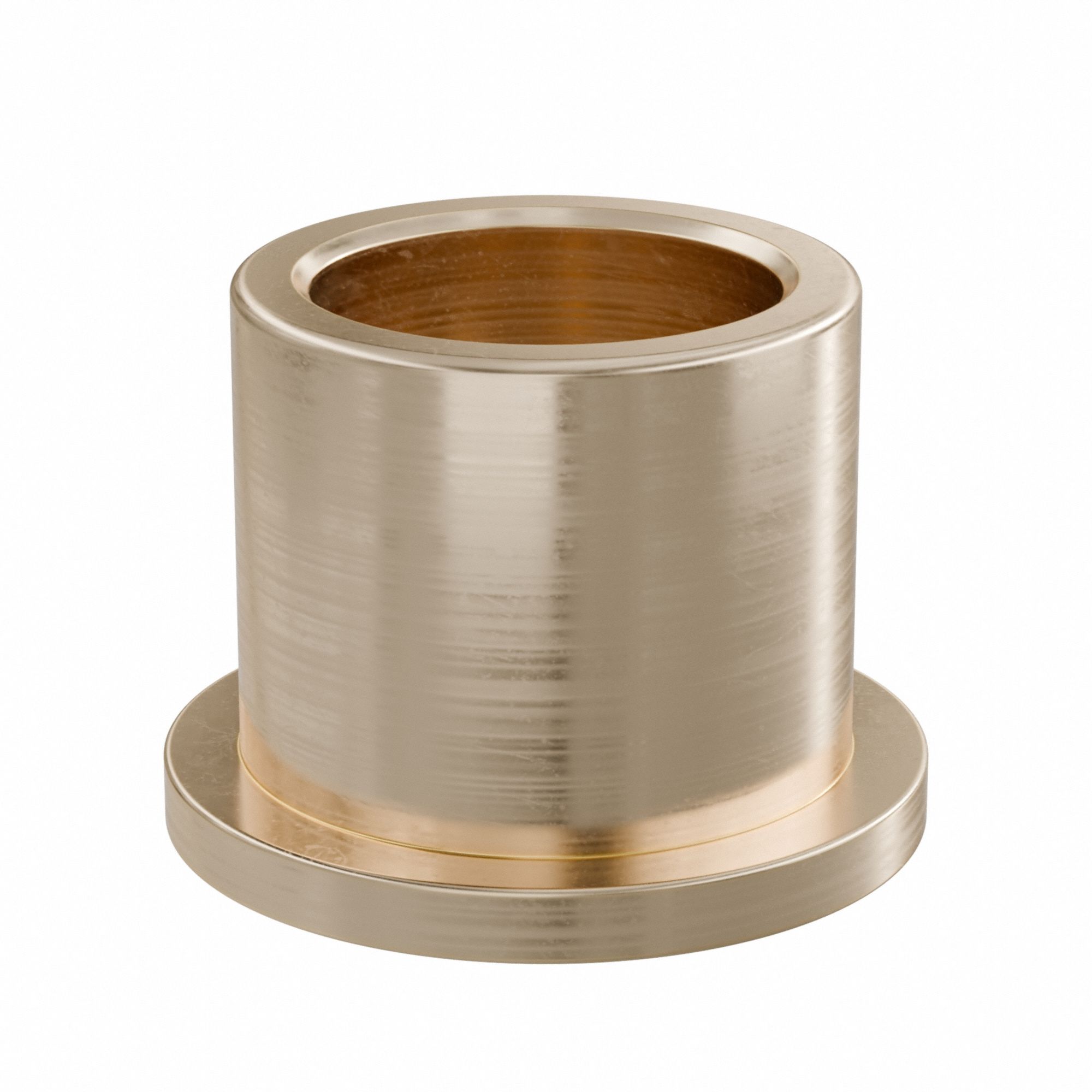 Flanged Sleeve Bearing: Bronze, SAE 841, 18 mm Bore, 24 mm OD, 22 mm Lg, -35°F to 300°F, 10 PK