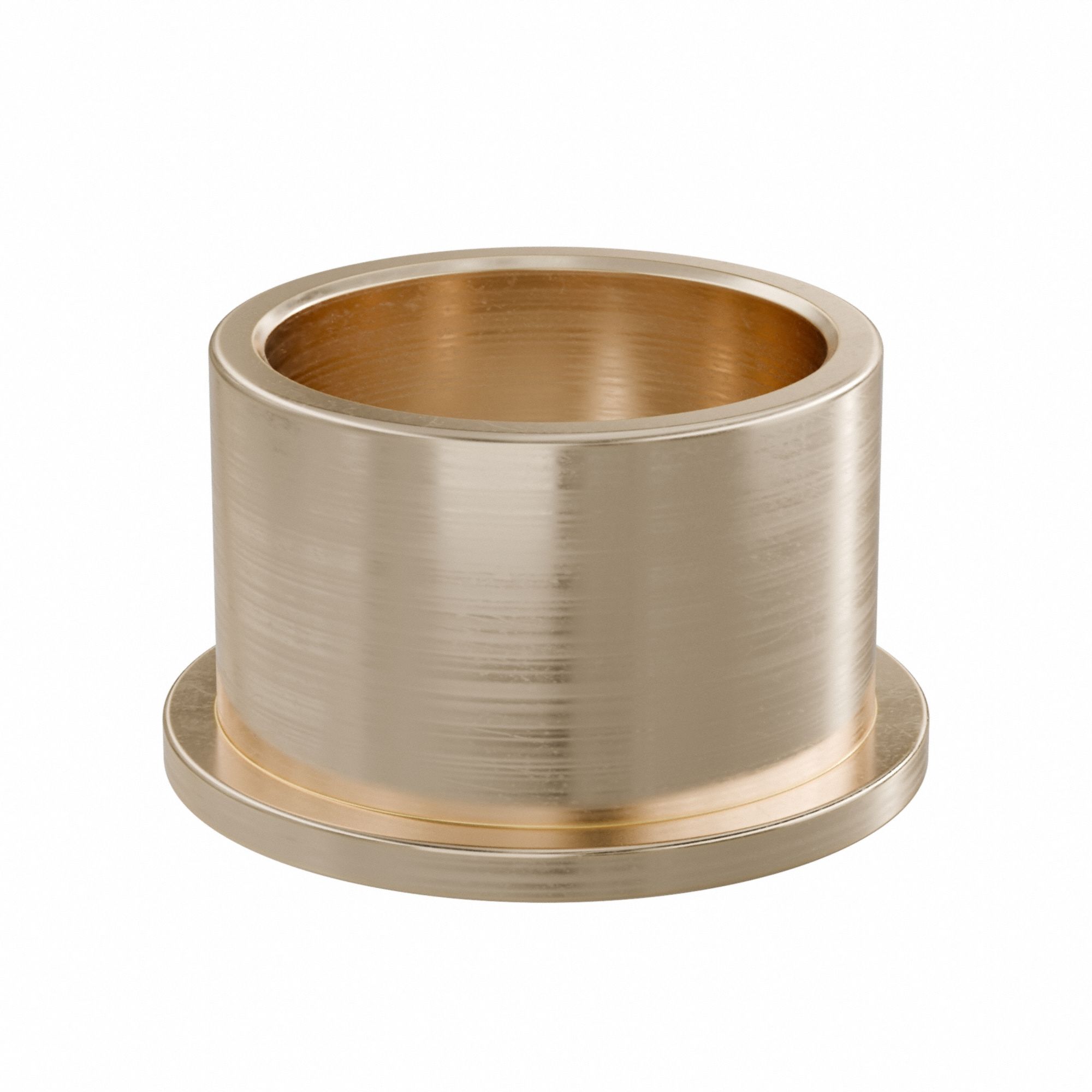 Flanged Sleeve Bearing: Bronze, SAE 841, 20 mm Bore, 24 mm OD, 16 mm Lg, -35°F to 300°F, 10 PK