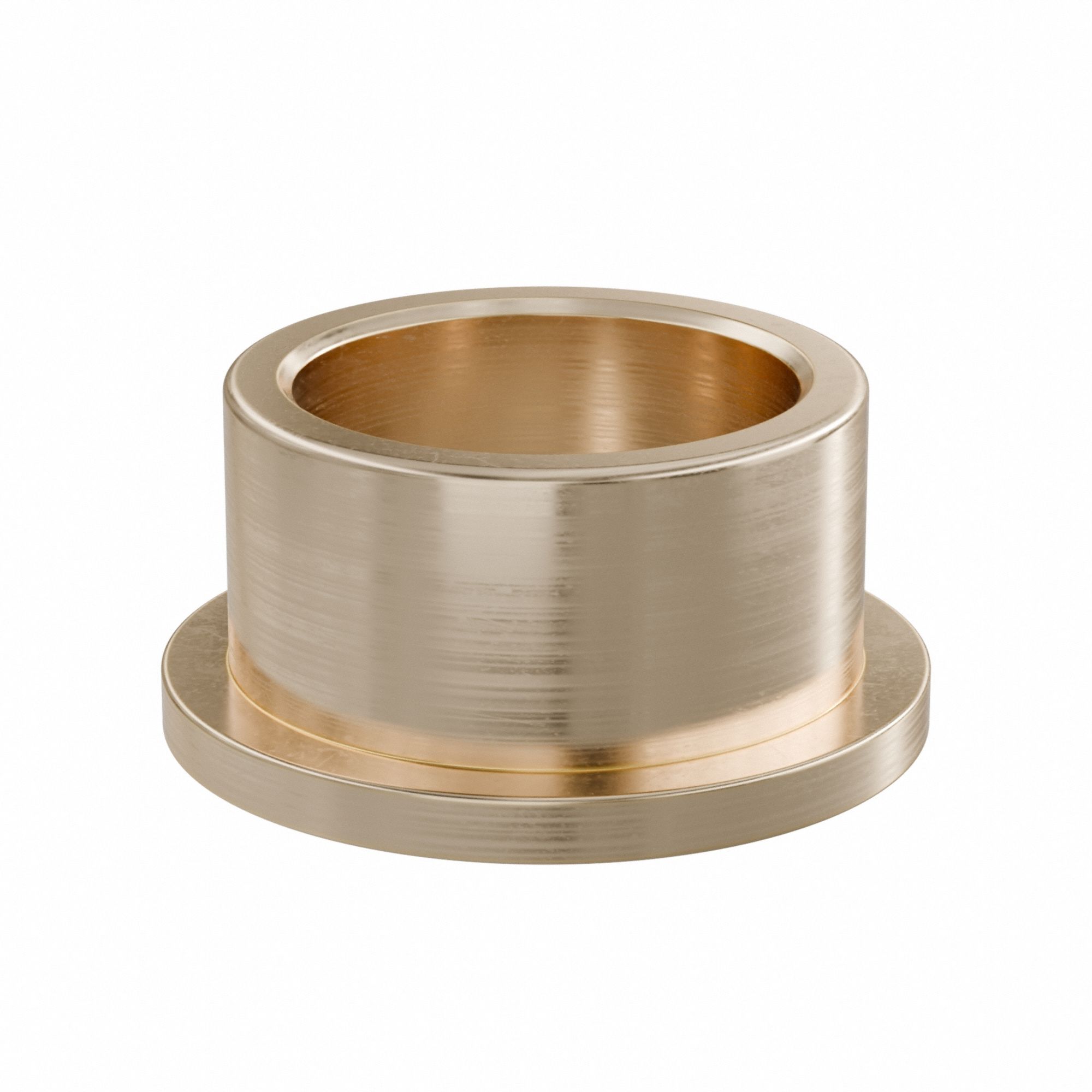 Flanged Sleeve Bearing: Bronze, SAE 841, 22 mm Bore, 28 mm OD, 16 mm Lg, -35°F to 300°F, 5 PK