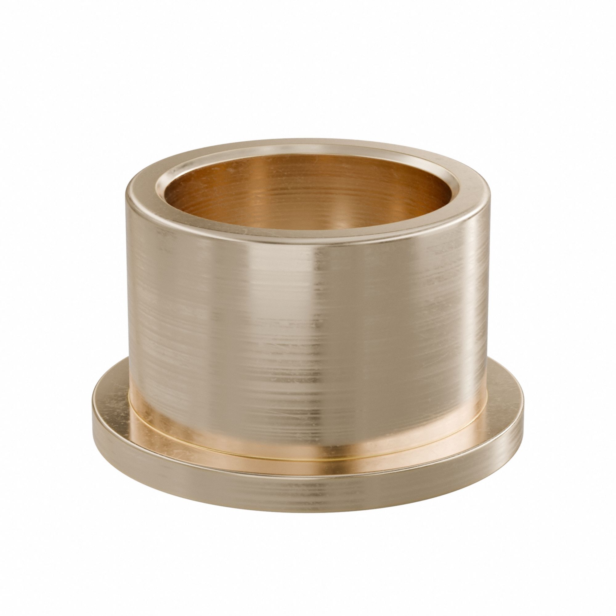 Flanged Sleeve Bearing: Bronze, SAE 841, 22 mm Bore, 28 mm OD, 20 mm Lg, -35°F to 300°F