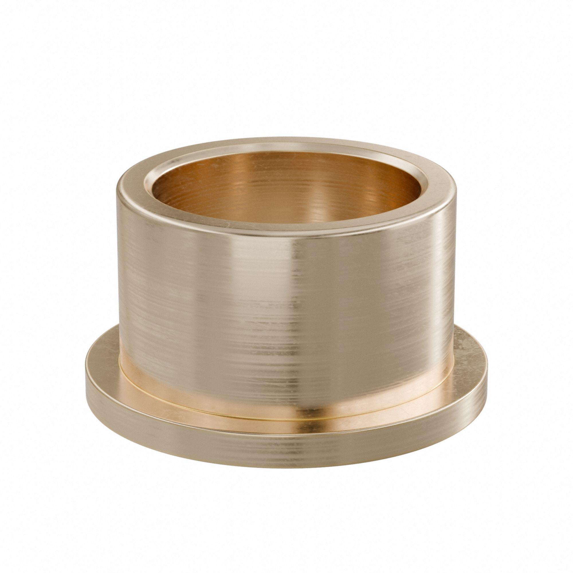 Flanged Sleeve Bearing: Bronze, SAE 841, 30 mm Bore, 38 mm OD, 25 mm Lg, -35°F to 300°F, 2 PK