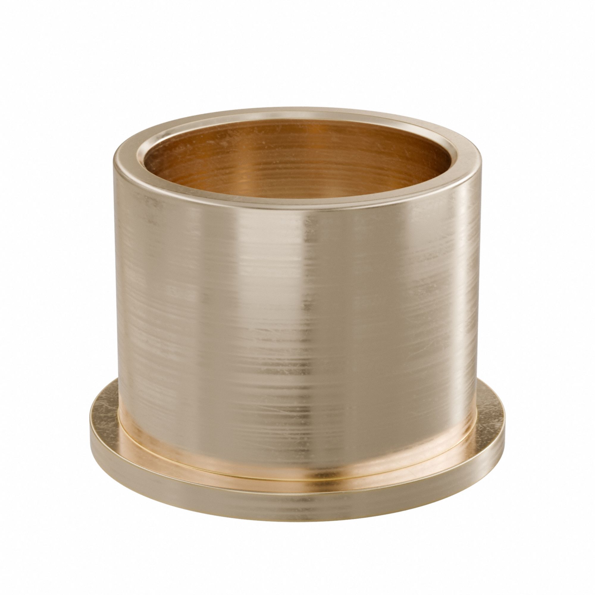 Flanged Sleeve Bearing: Bronze, SAE 841, 50 mm Bore, 60 mm OD, 50 mm Lg, -35°F to 300°F, 2 PK