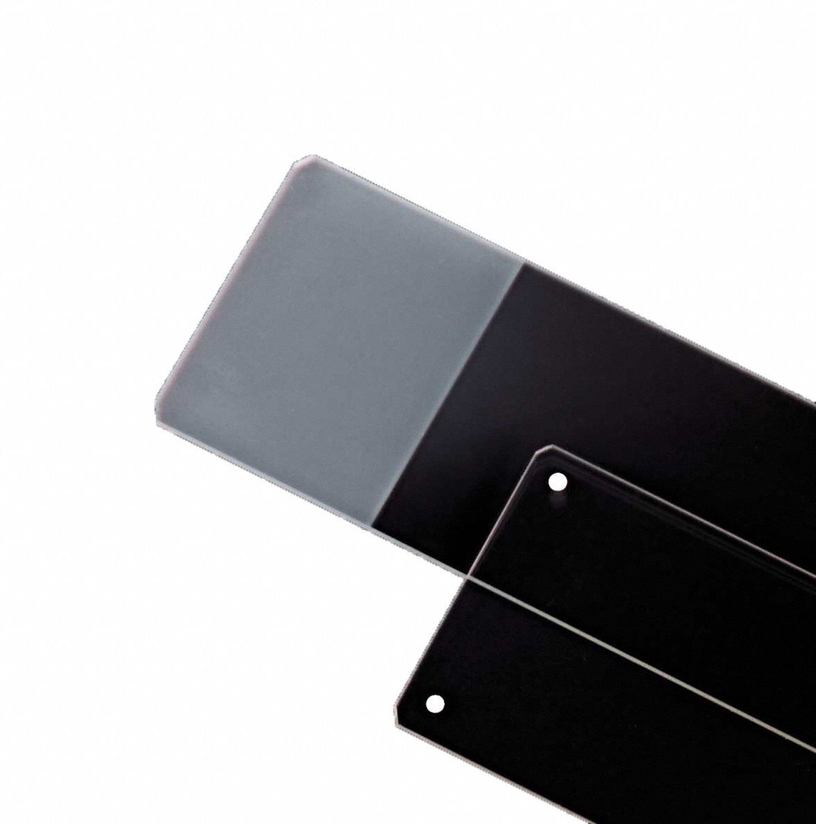 Microscope Slide: Glass, 75 mm Overall Lg, 25 mm Overall Wd, Clear/White, 1.1 mm Thick, Ground