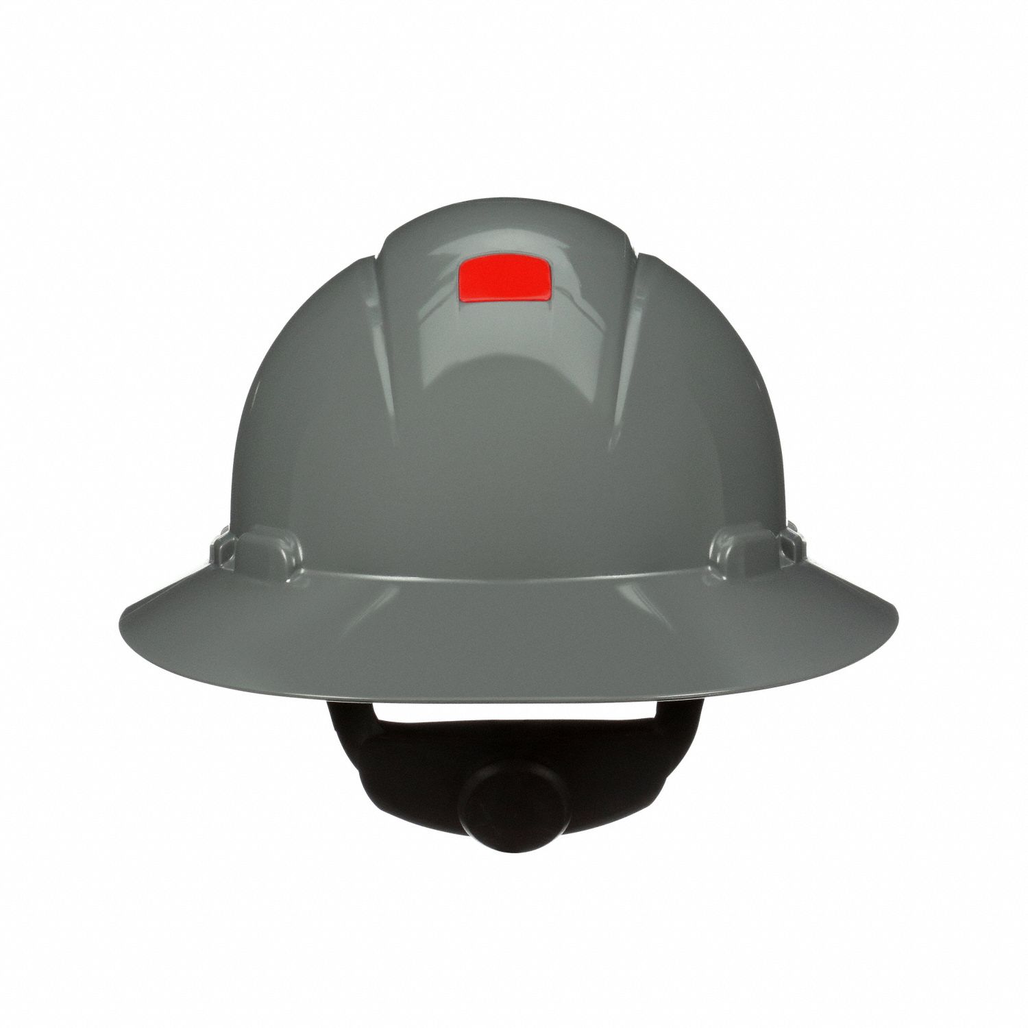 SecureFit(TM) Full Brim Hard Hat: Gray, Ratchet (4-Point), Ratchet, Polyethylene, 3M, Ratchet