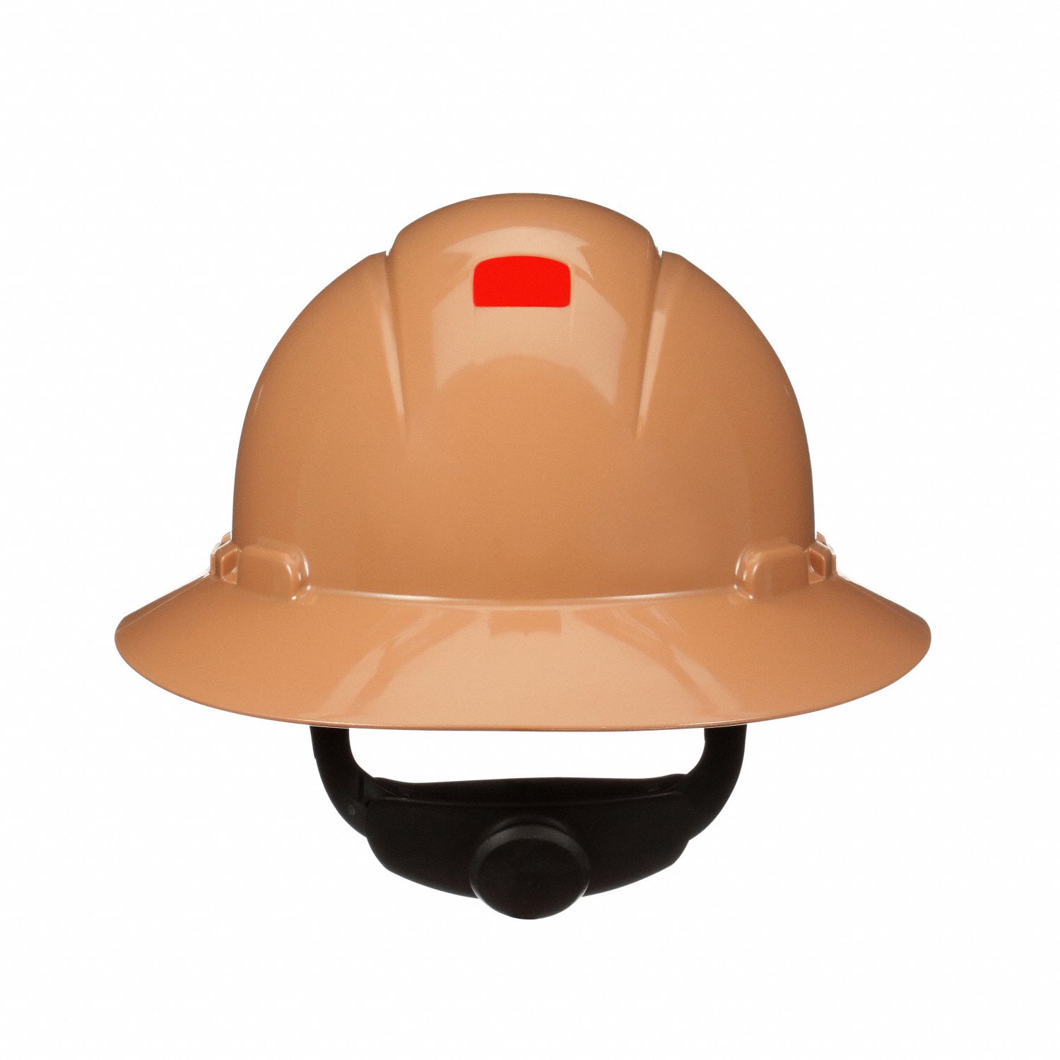 SecureFit(TM) Full Brim Hard Hat: Tan, Ratchet (4-Point), Ratchet, Polyethylene, 3M, Ratchet, Tan